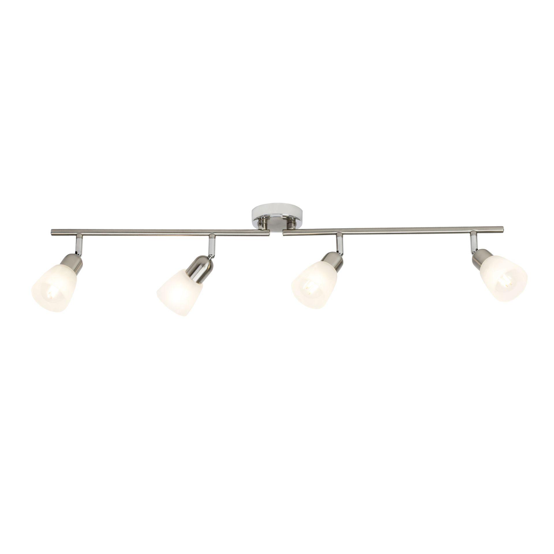 Spotrohr Benjamin, metallic, 70 x 17,5 cm, Glas Strahler