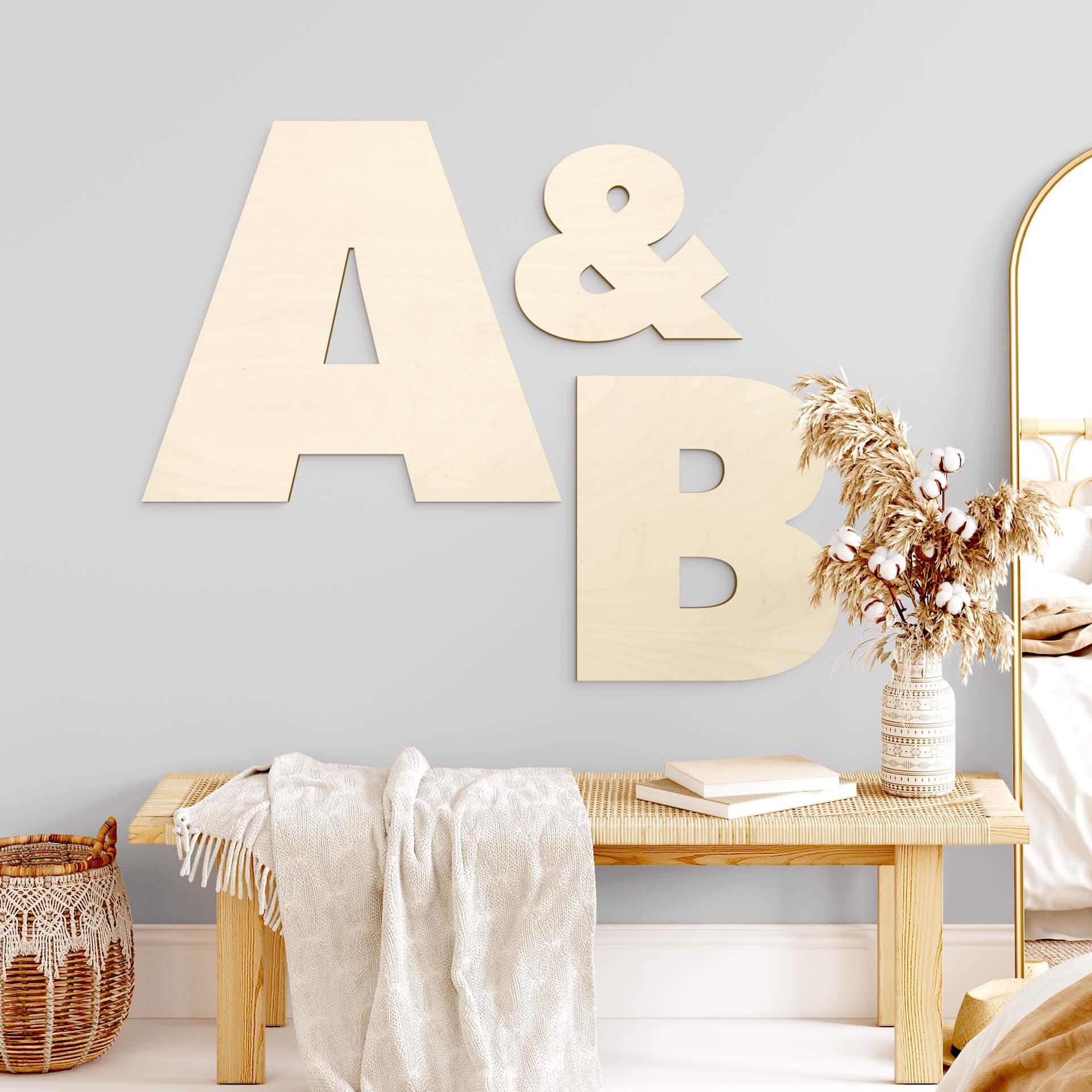 Letras de madera chopo - letras simples Futura