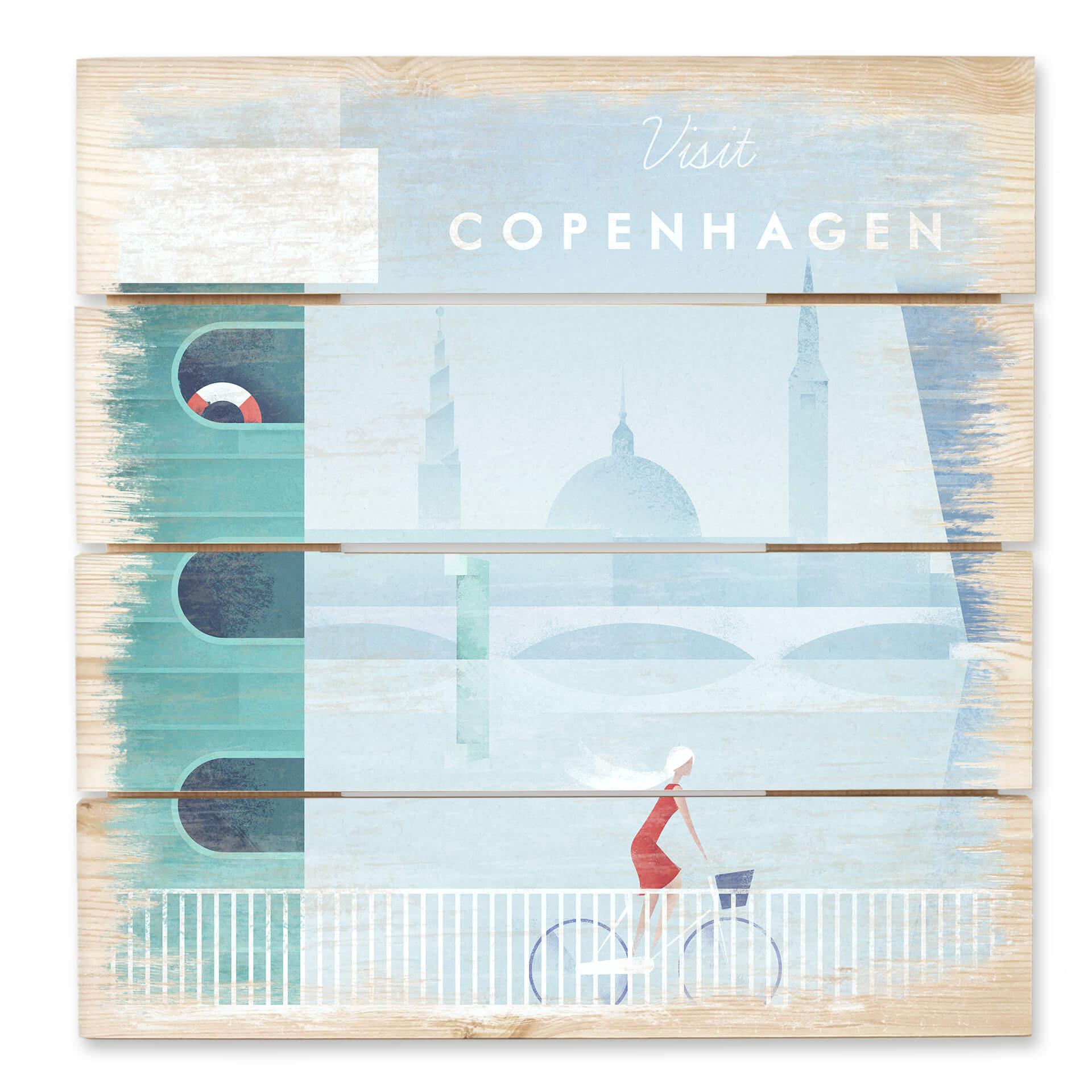 Cuadro de madera Rivers - Copenhague - 40x41,5 cm