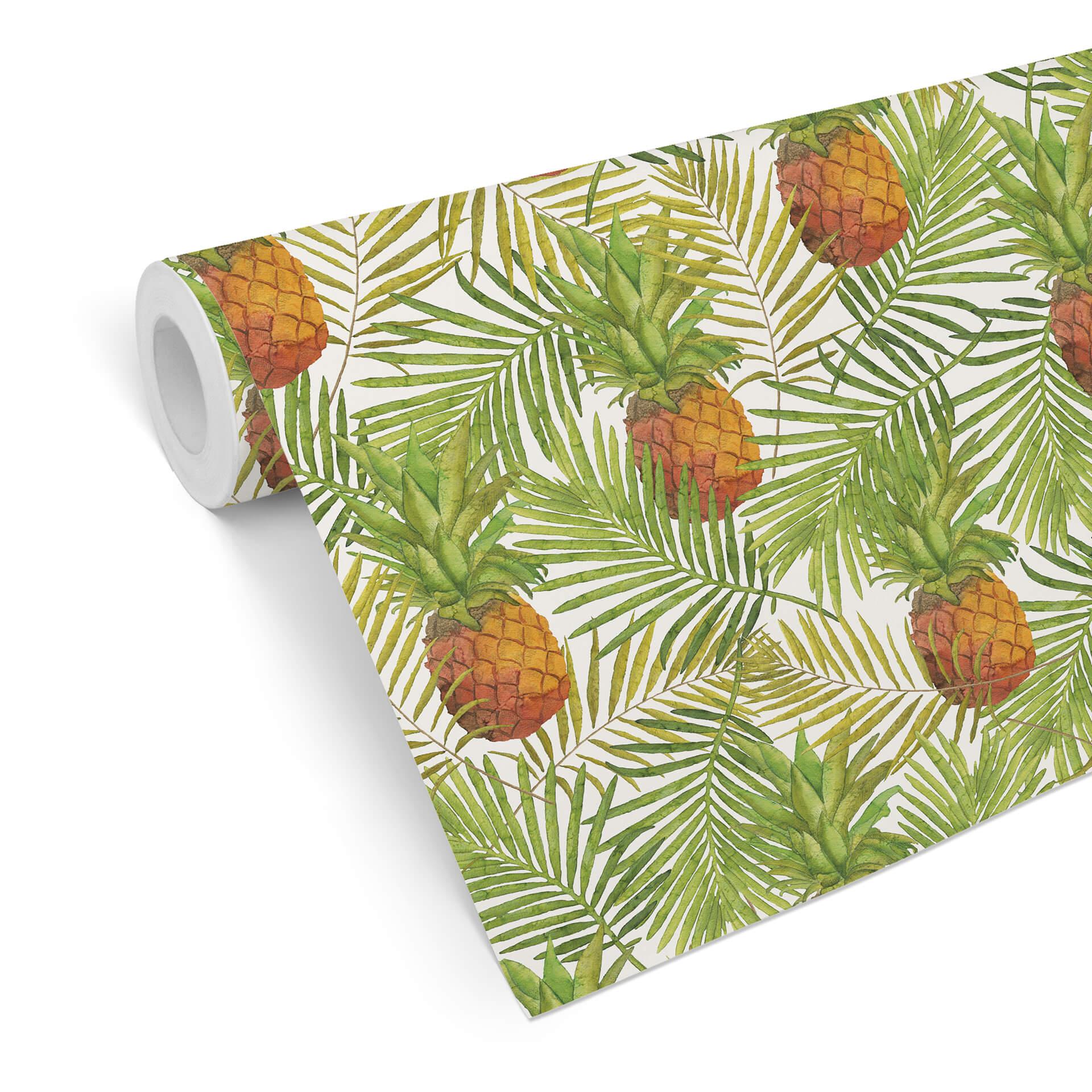 Tapet med mønster - tropisk ananas