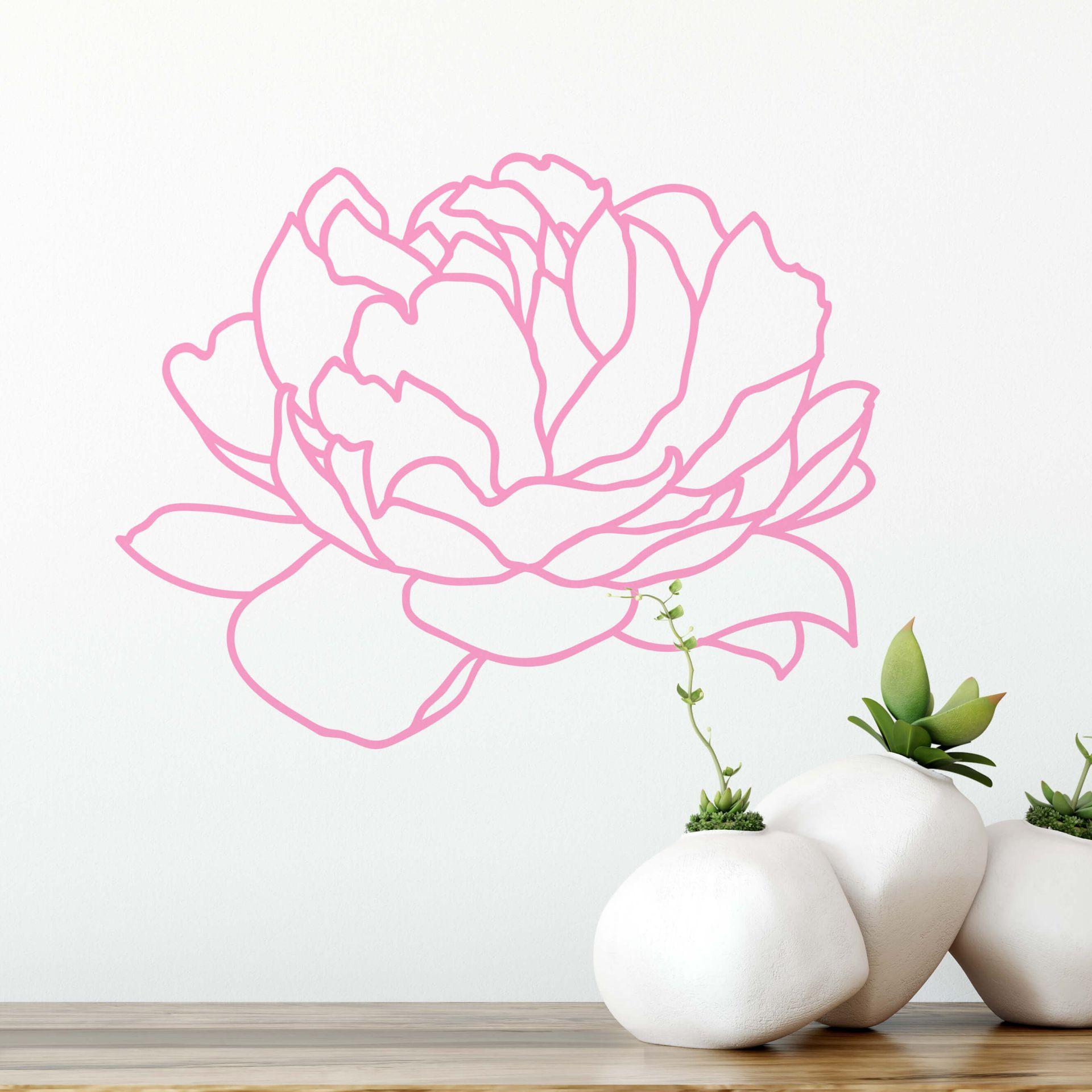 Muursticker Peony Blossom 02