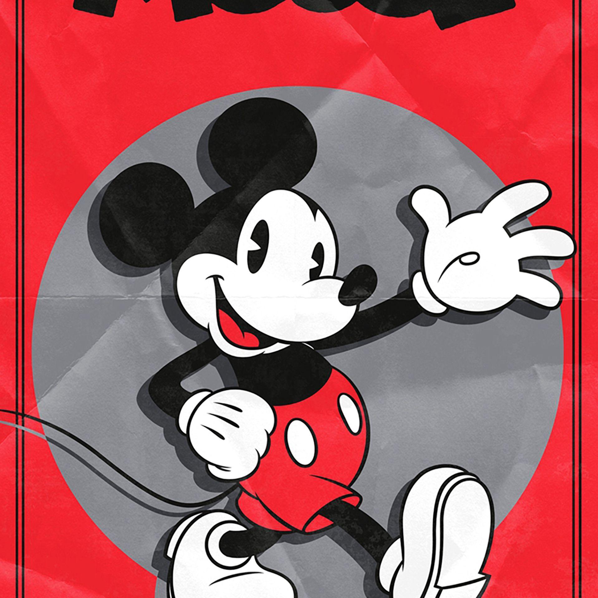Non-woven tapet - Mickey American Classic - 100 x 250 cm