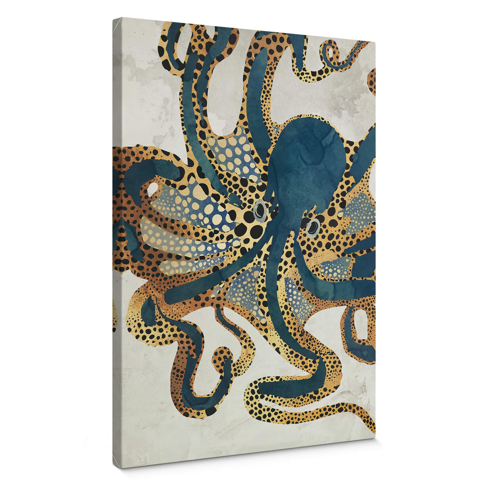Lienzo SpaceFrog Designs - Pulpo dorado