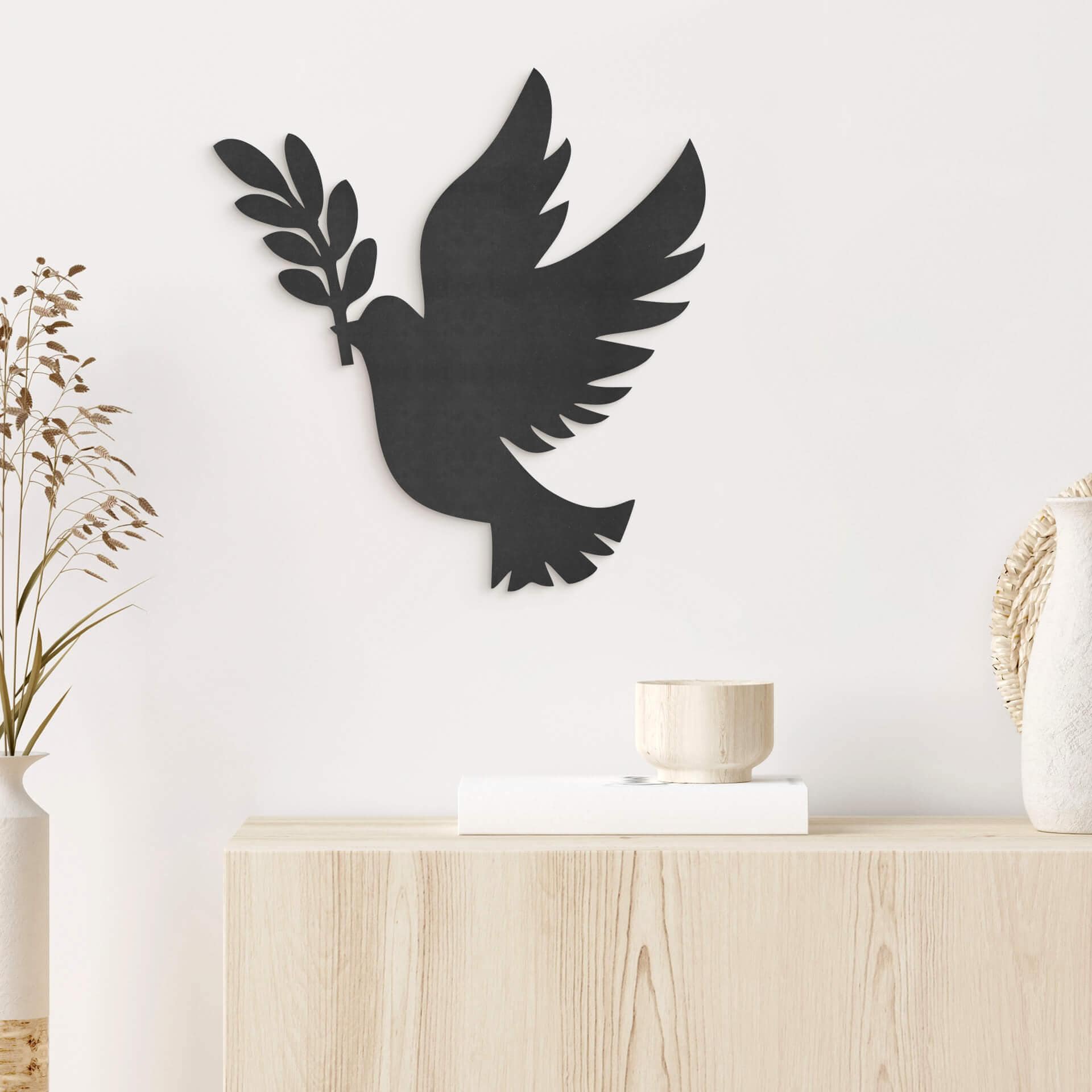 MDF - Decoración en madera pájaro - Paloma de la paz