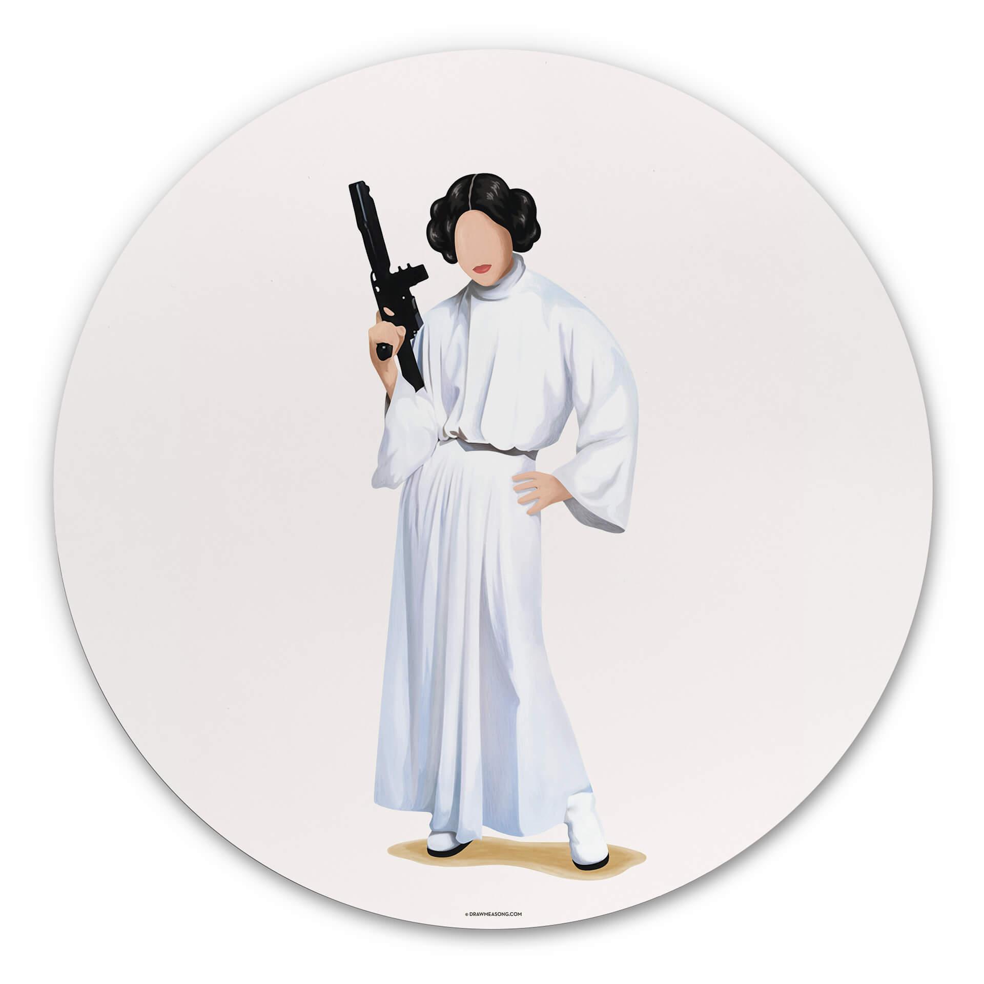 Tableau sur alu-Dibond rond Tohmé - Leia
