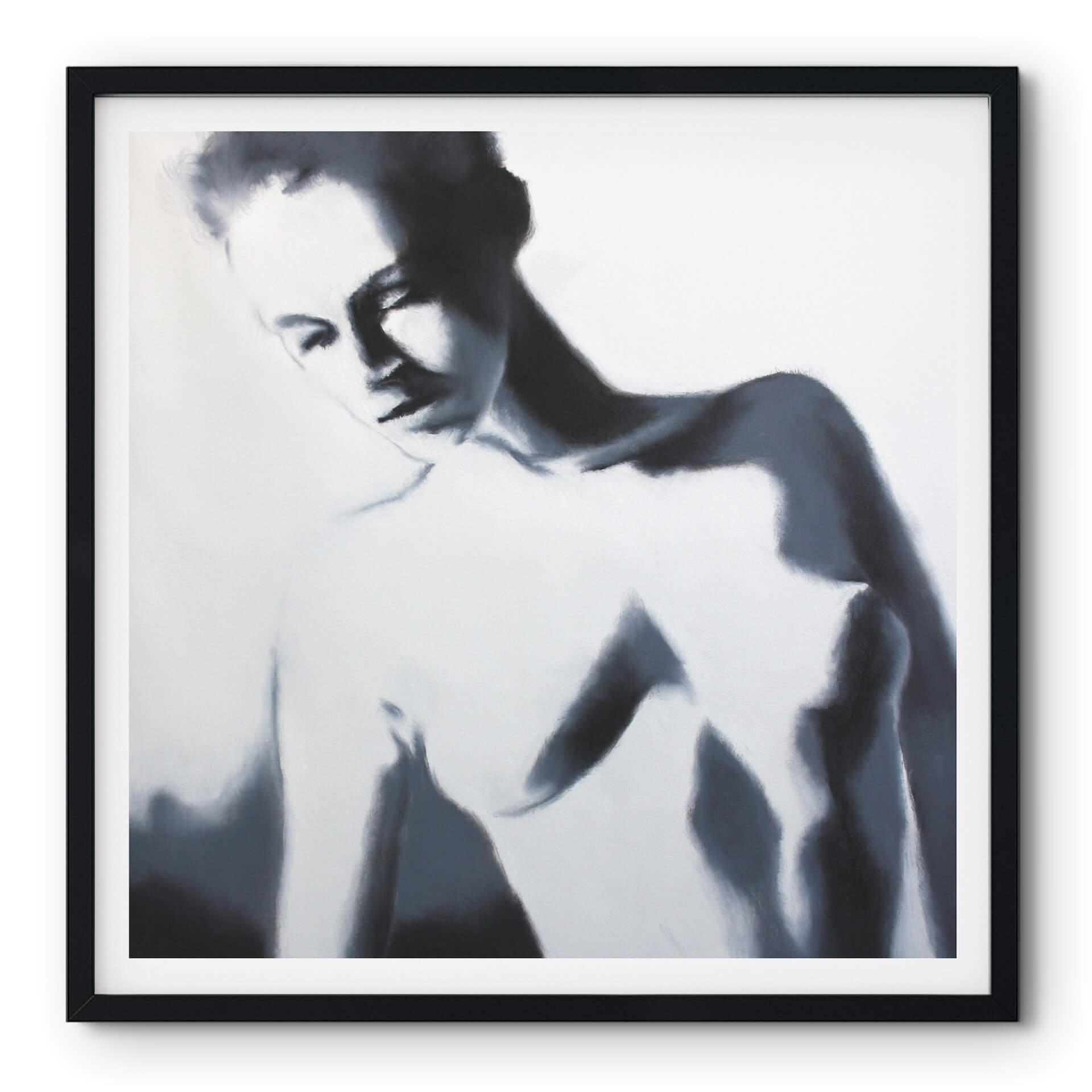 Póster Schmucker - Karla - Blanco y negro - Cuadrado