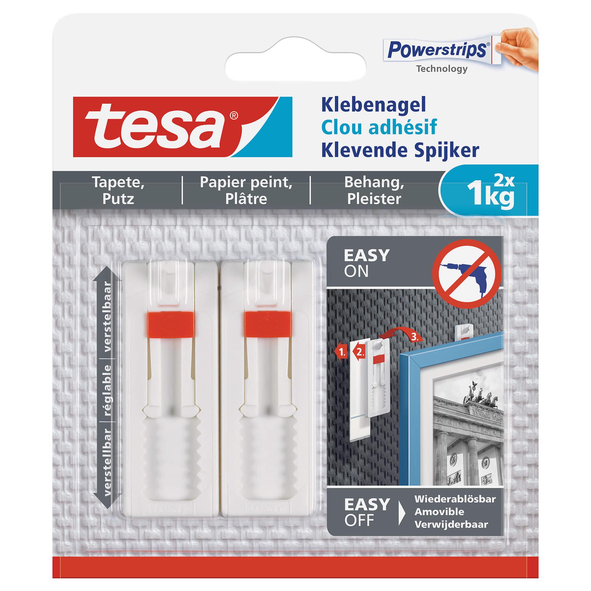 tesa® Selvklæbende og justérbar Tapet & Gips, 2x1kg