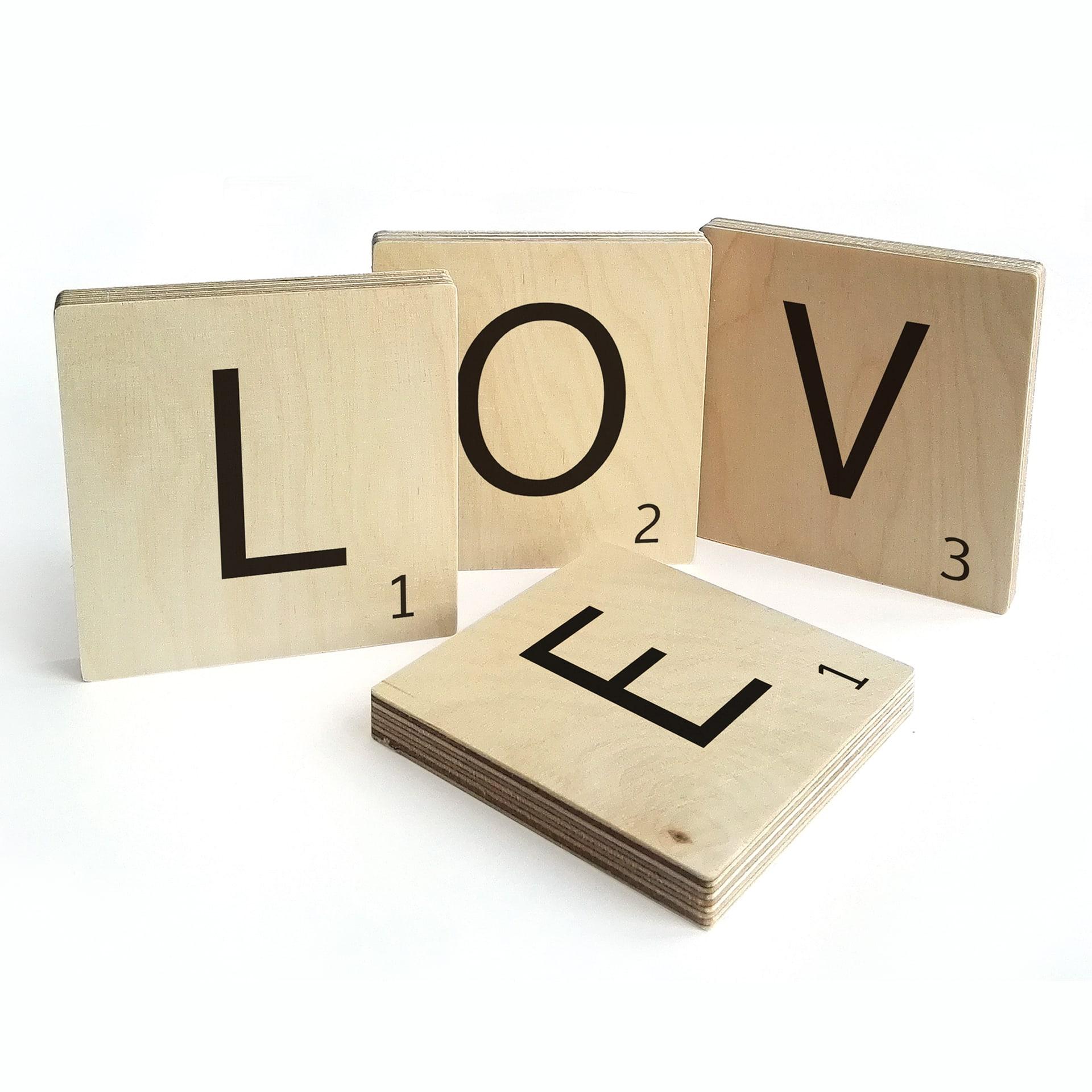 Træbogstaver - Scrabble - Love