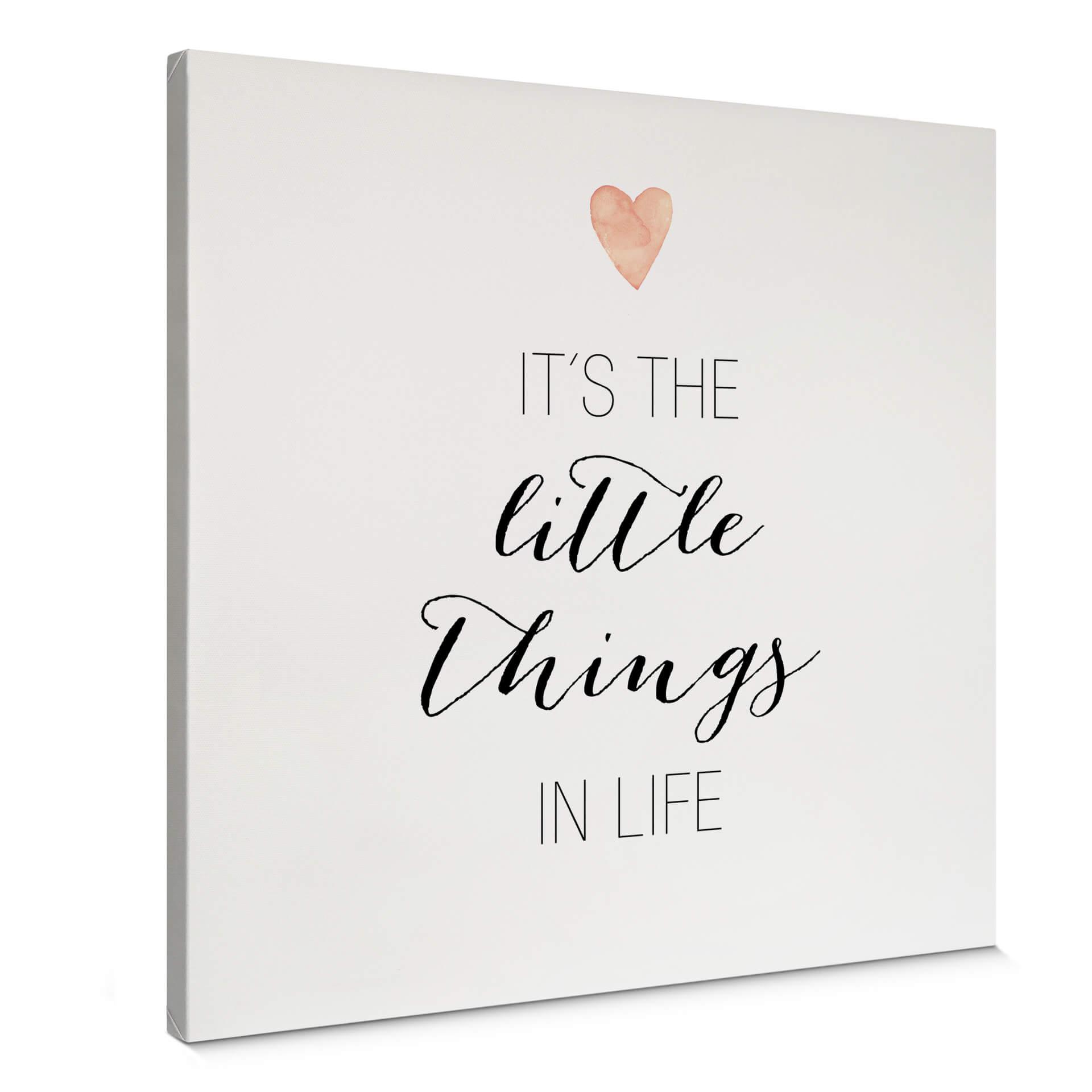 Lienzo Confetti & Cream - It's the little things in life - Cuadrado