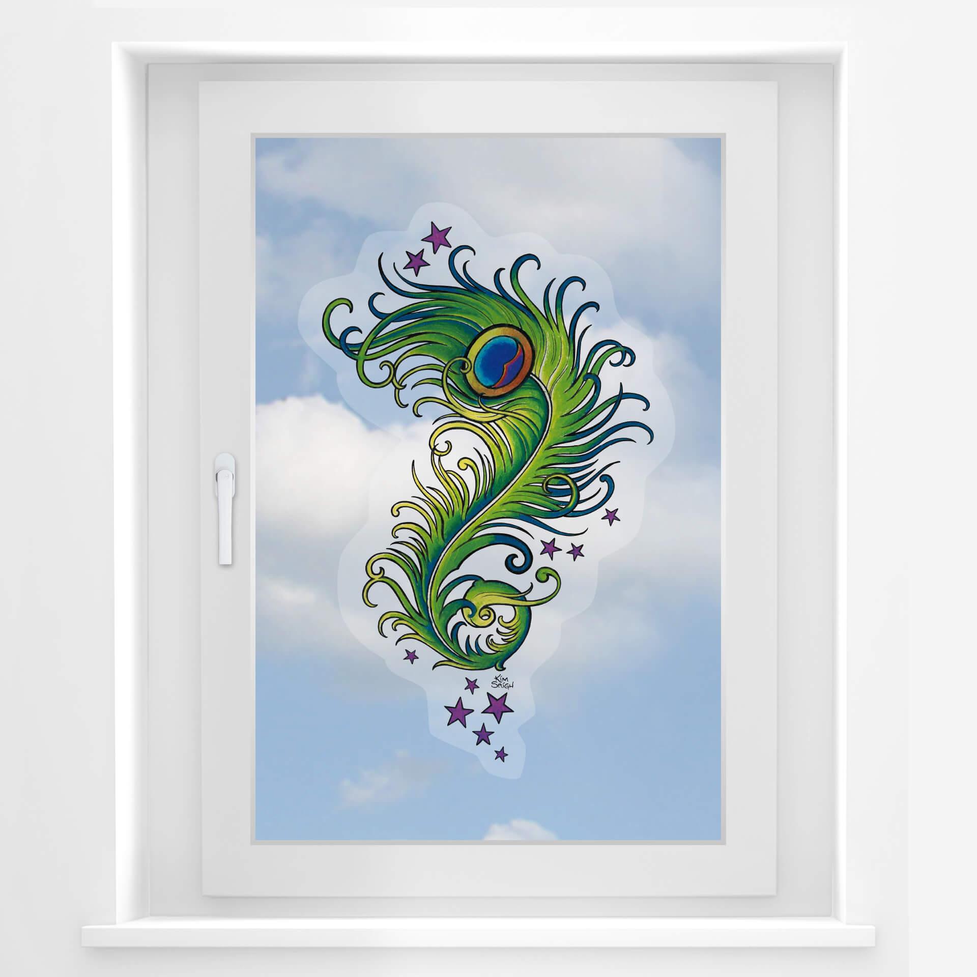 Cuadro de ventana LA Ink pluma de pavo real
