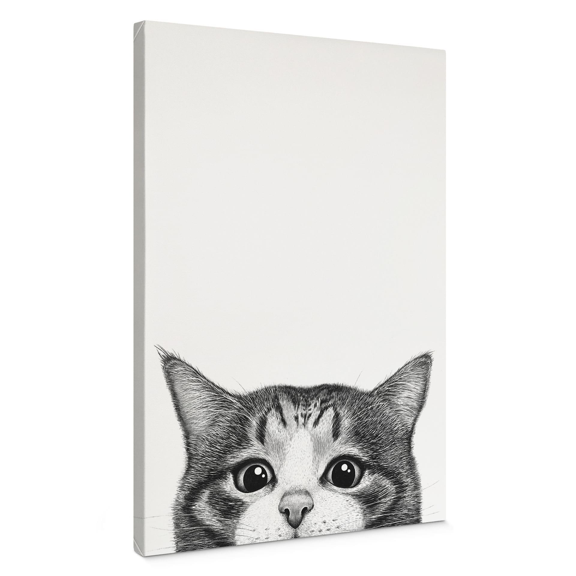 Canvasbillede Nysgerrig kat - Korenkova