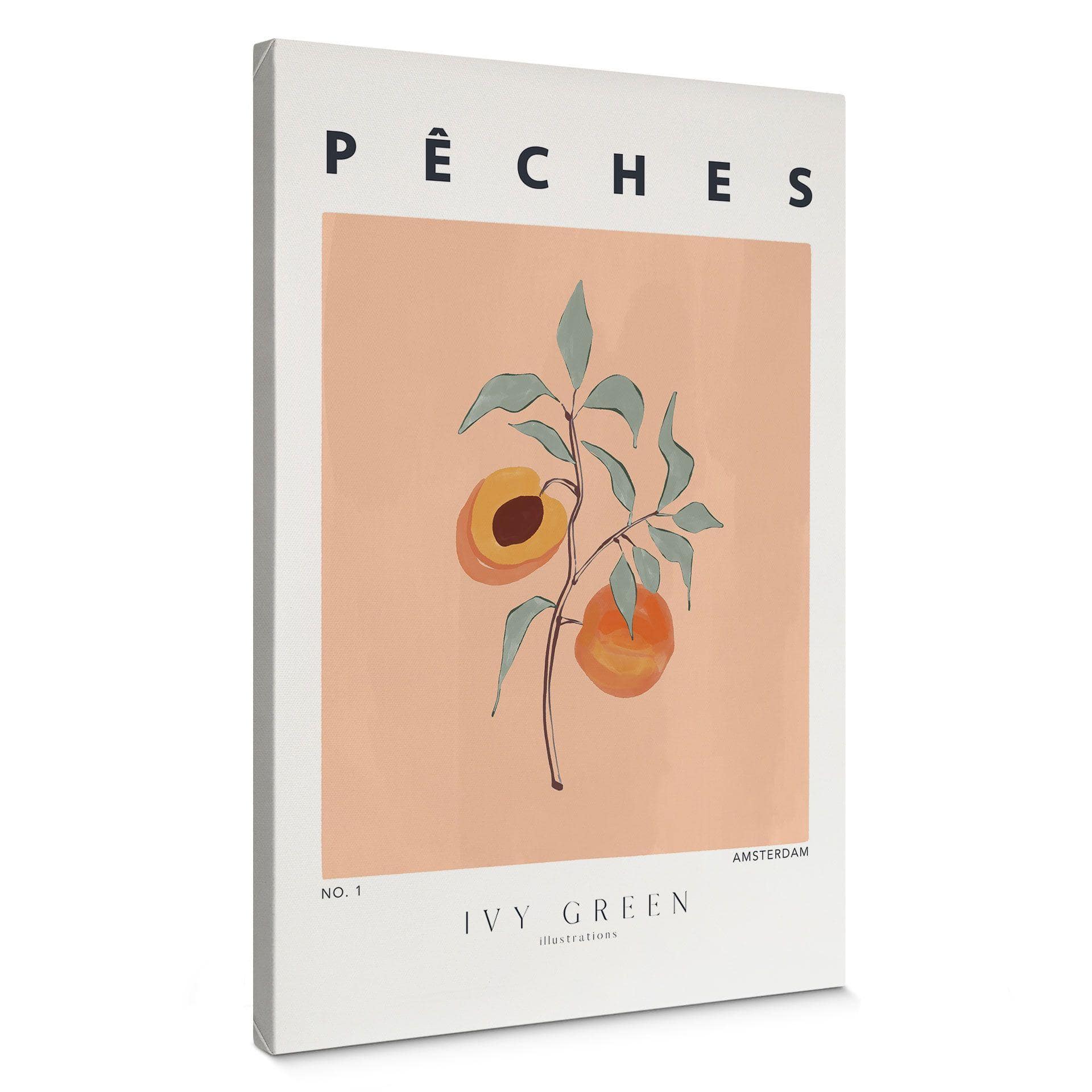 Lienzo Juicy Peaches - Ilustración Ivy Green