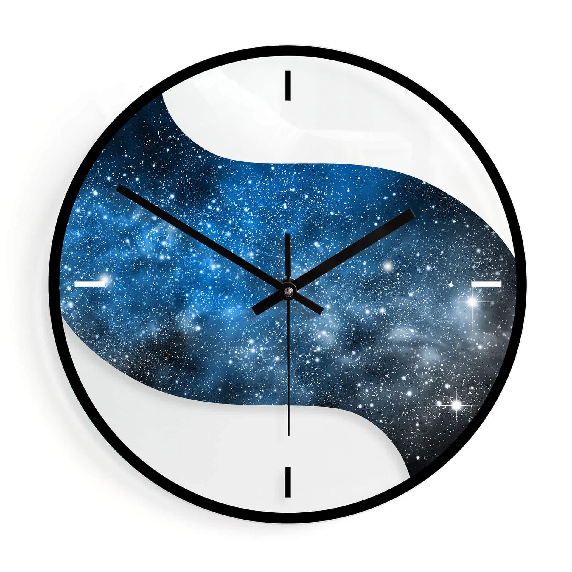 Wanduhr aus Glas - Ruhiger Weltraum Ø30 cm