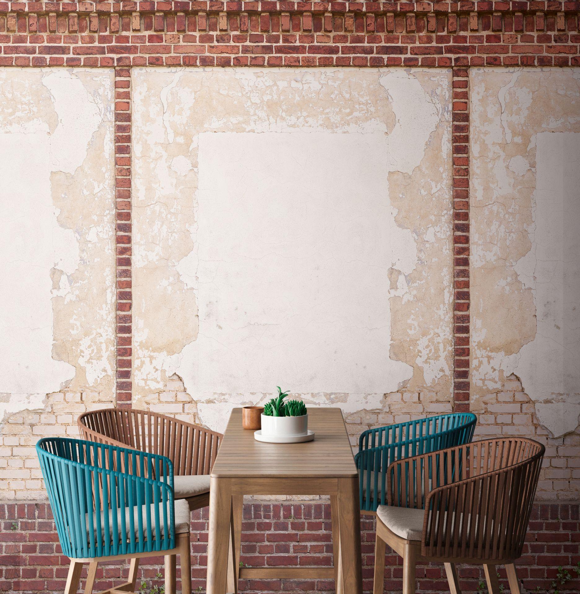 sten tapet brun beige - non-woven tapet industriel Livingwalls - mat og glat