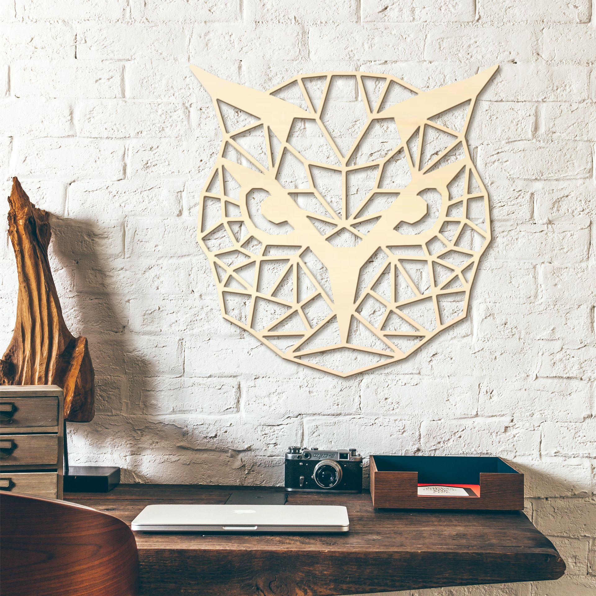 Arte en madera de álamo - Búho de origami
