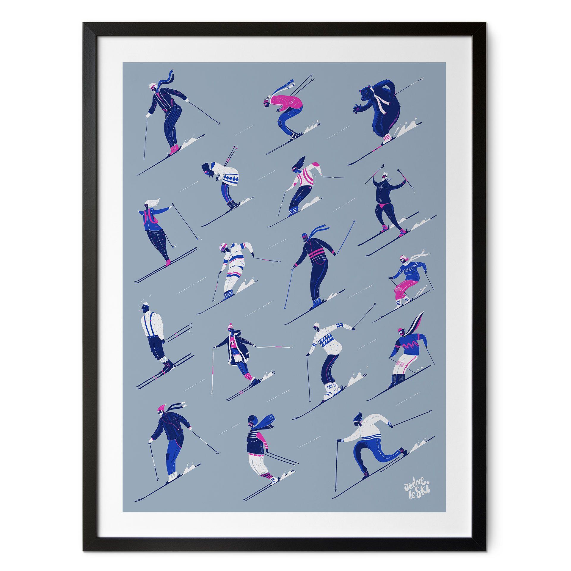 Póster Esquí en invierno - Harrison