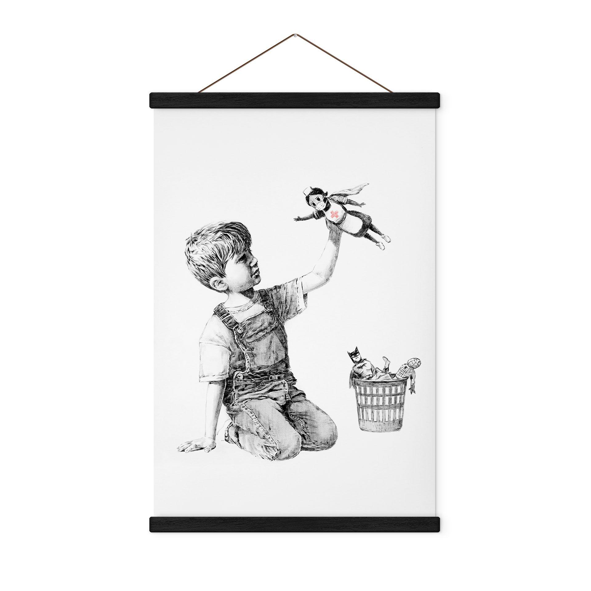 Póster de tela Real Hero - Banksy