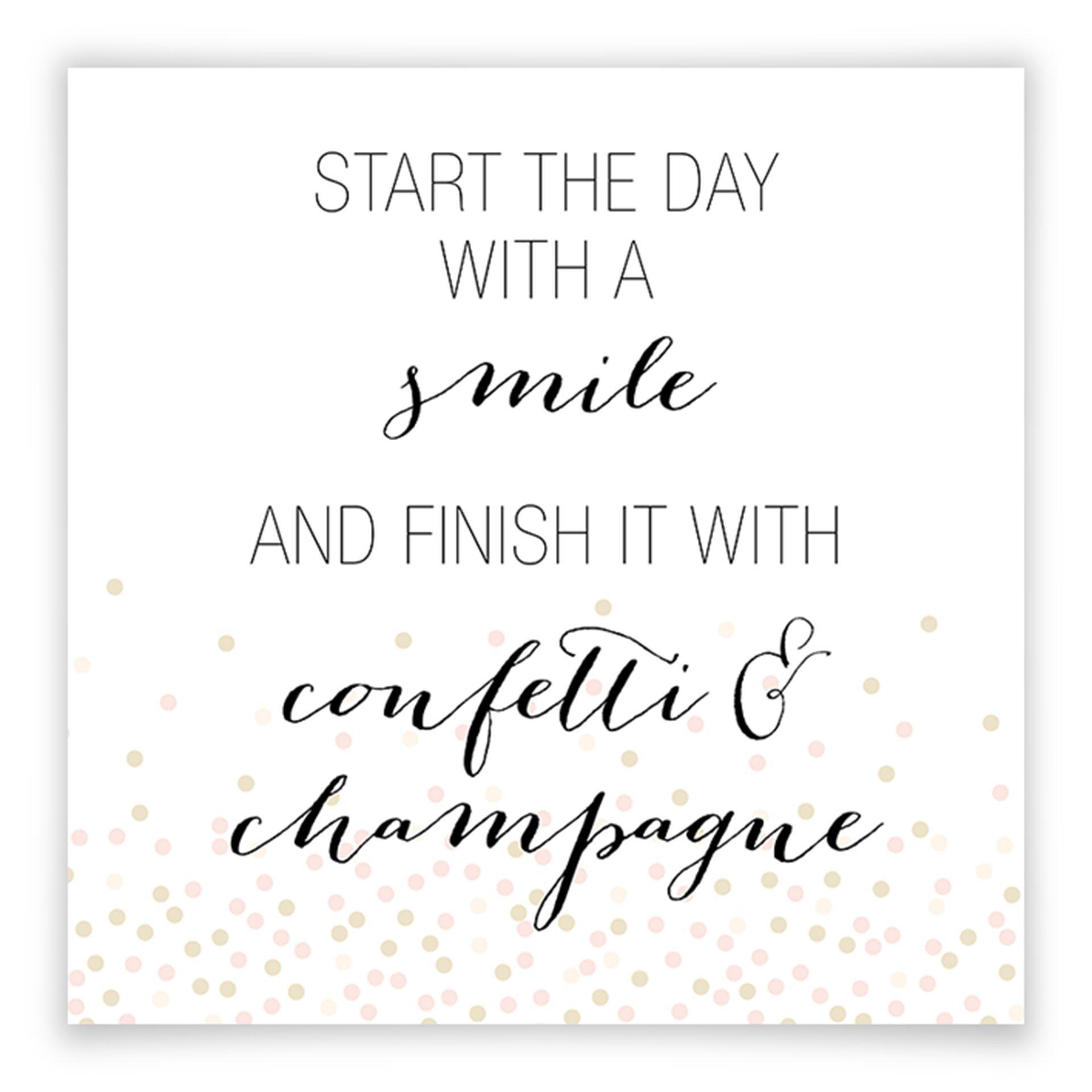 Póster Confetti & Cream - Empiece el día con una sonrisa