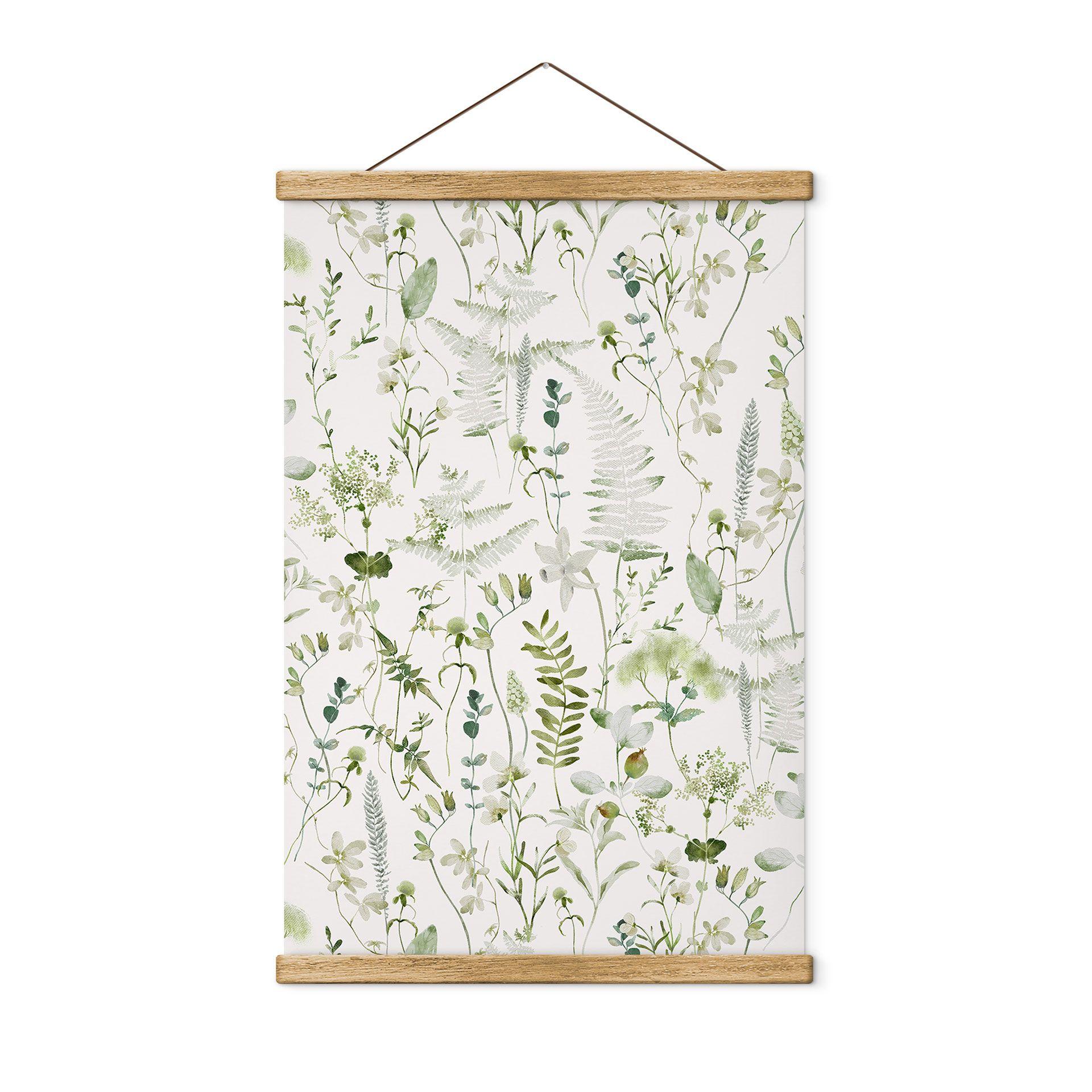 Póster de tela hierbas y flores silvestres - UN Designs
