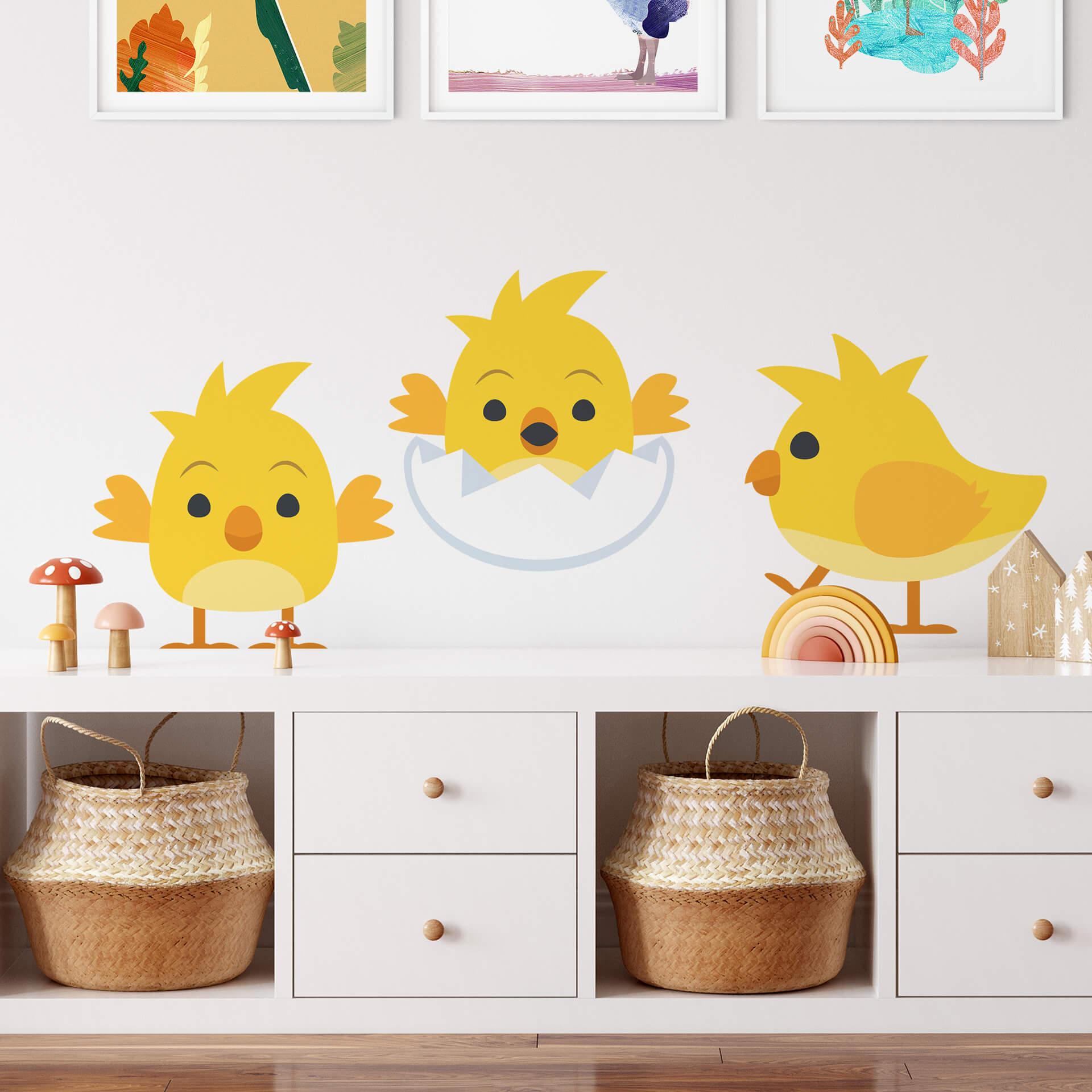 Muursticker Emoji Baby Kuiken