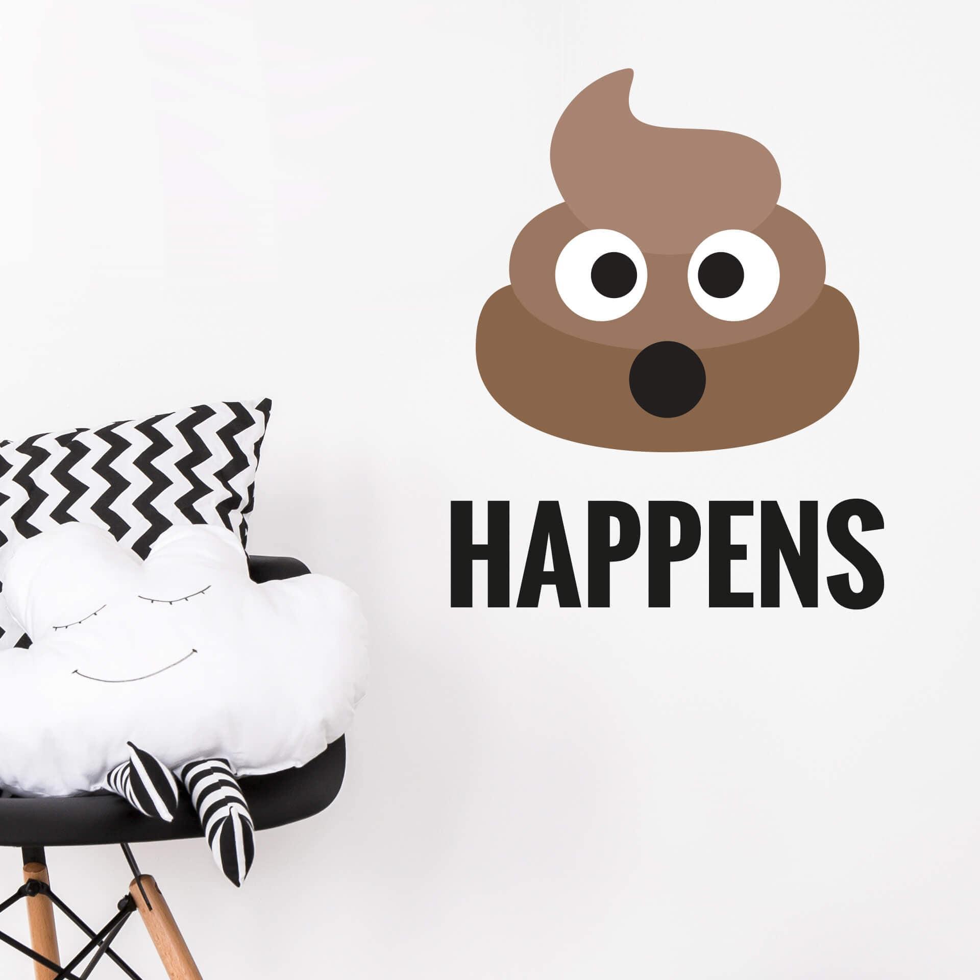 Wallsticker - Emoji Shit Happens