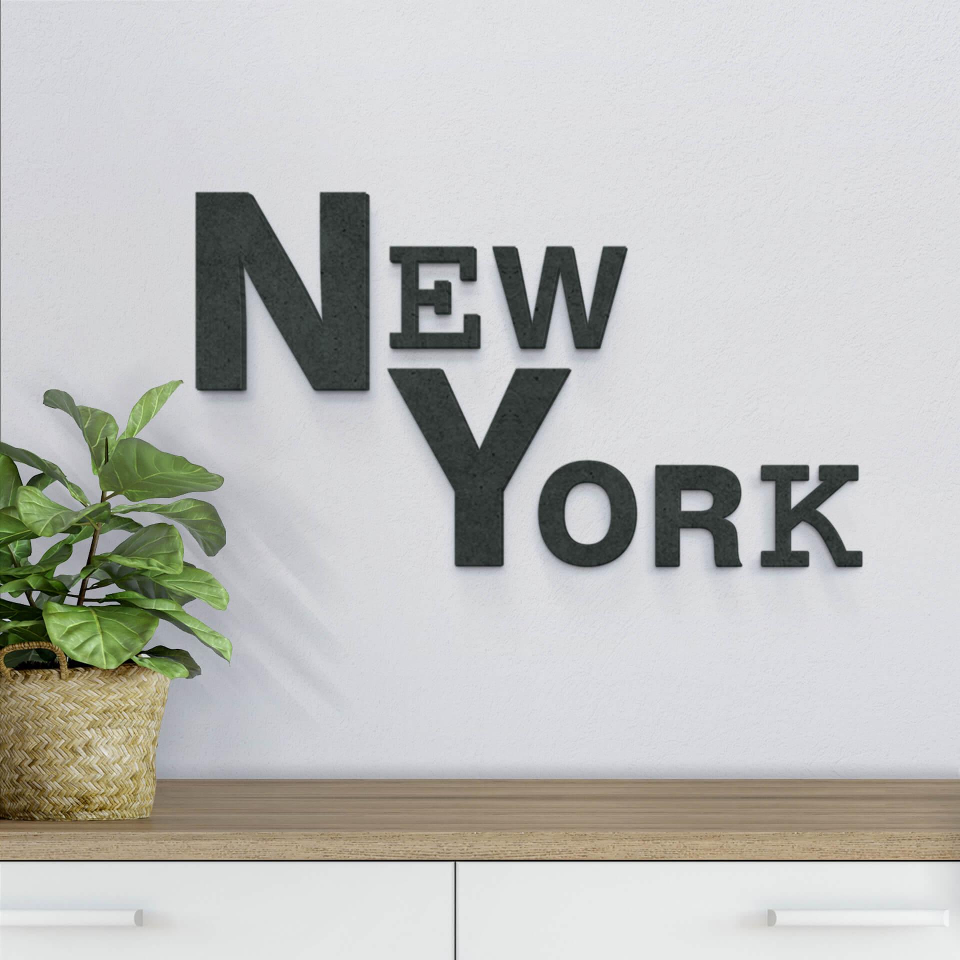 MDF bogstaver - New York (mixed)