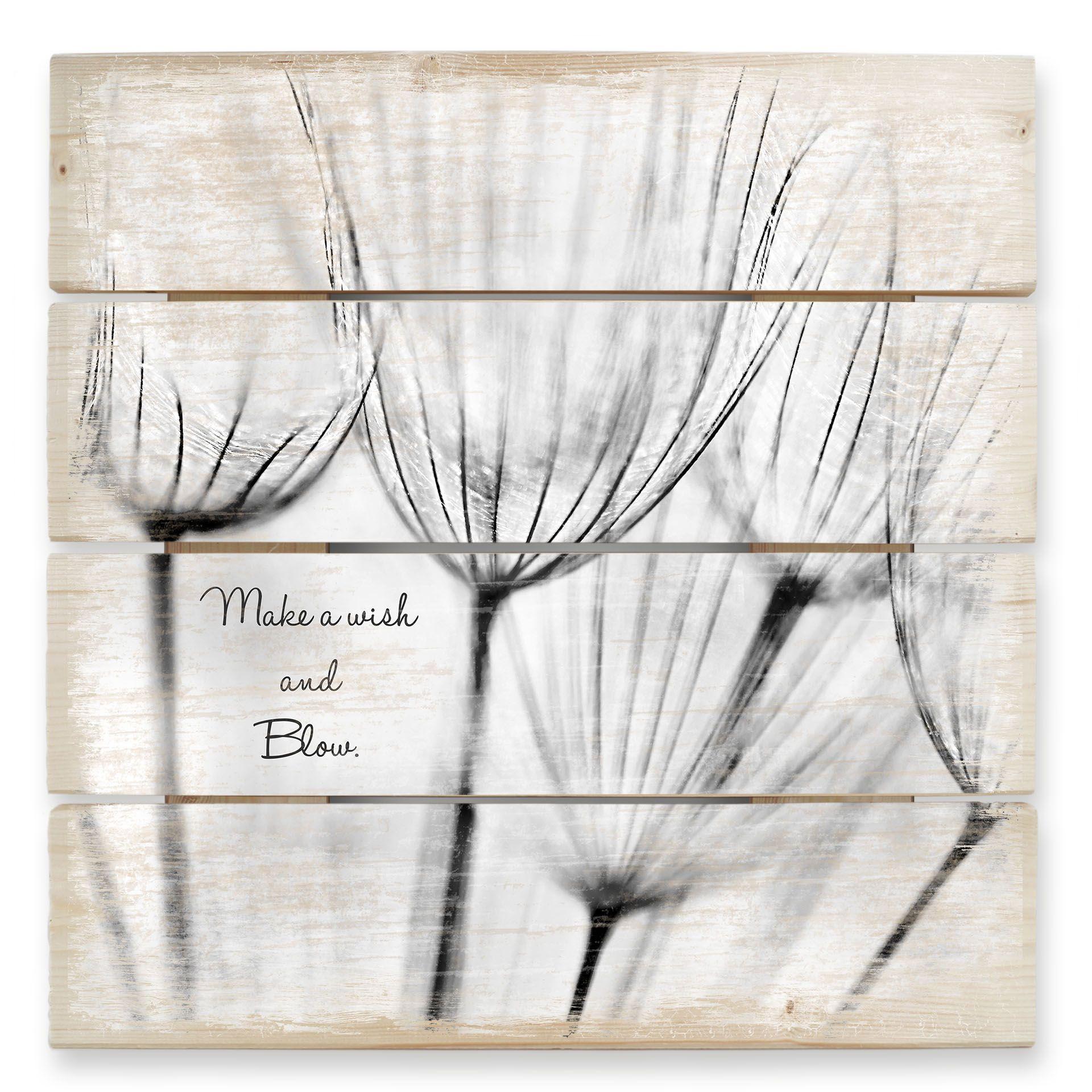 Cuadro de madera Pide un deseo... - 40x41,5 cm