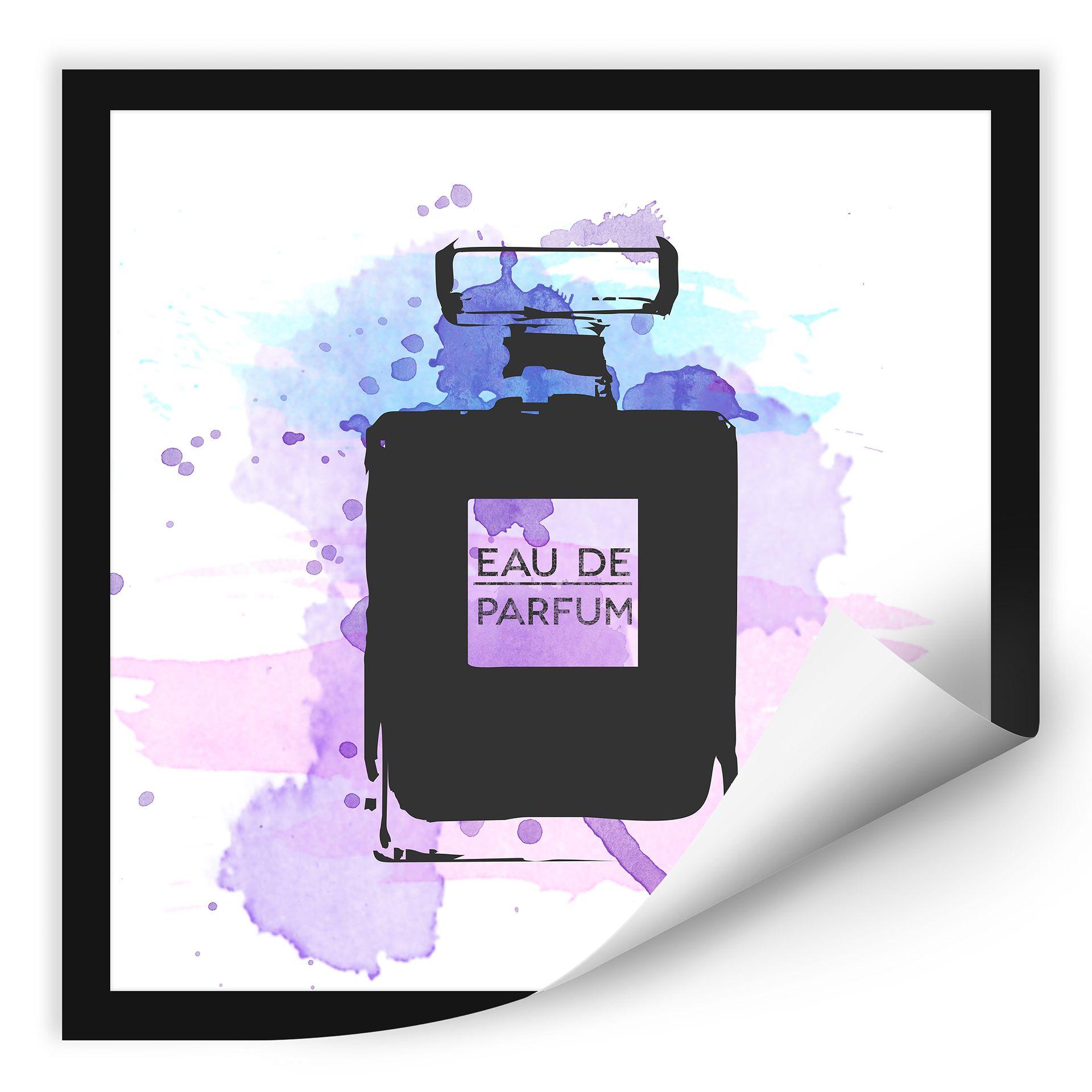 Zelfklevende Poster - Eau de Parfum grijs