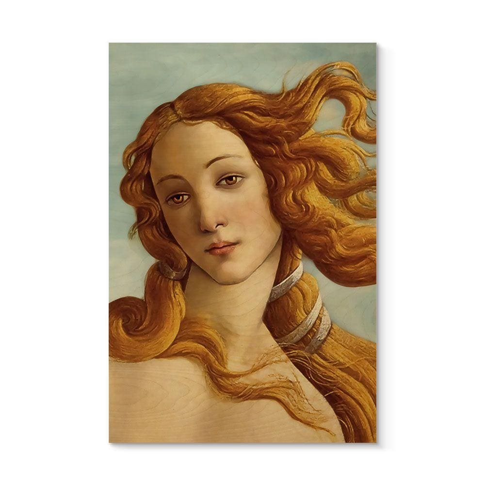 Træplakat Portræt af Venus - Inspireret af Botticelli