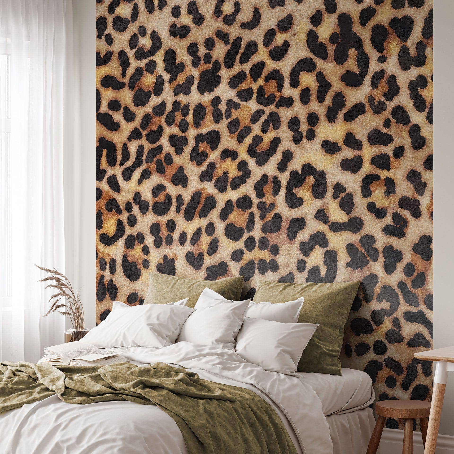 Papel pintado Leopardo salvaje - Estampado animal - Tunaboylu