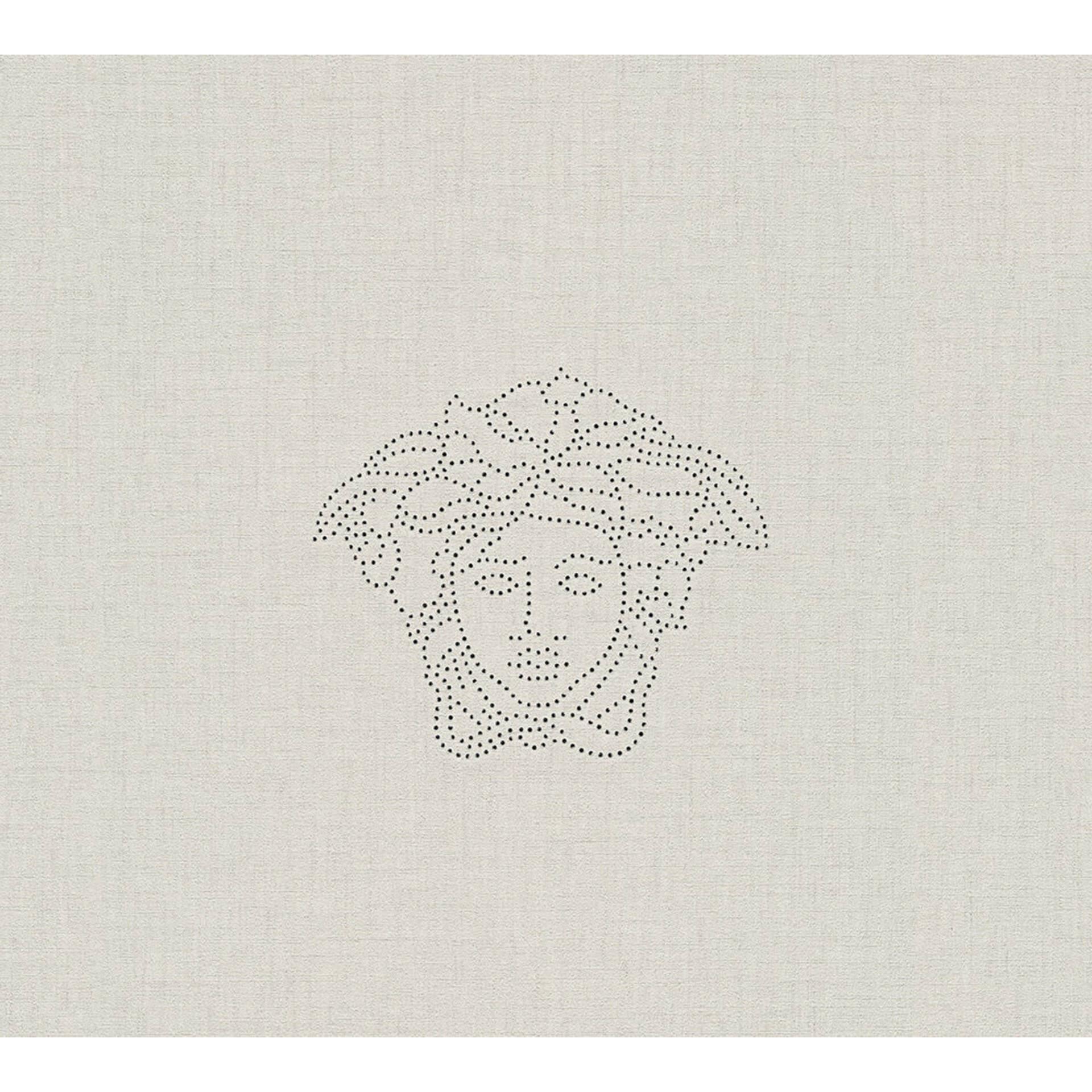 Versace tapet, Fleecetapet, Medusa grå, sølv