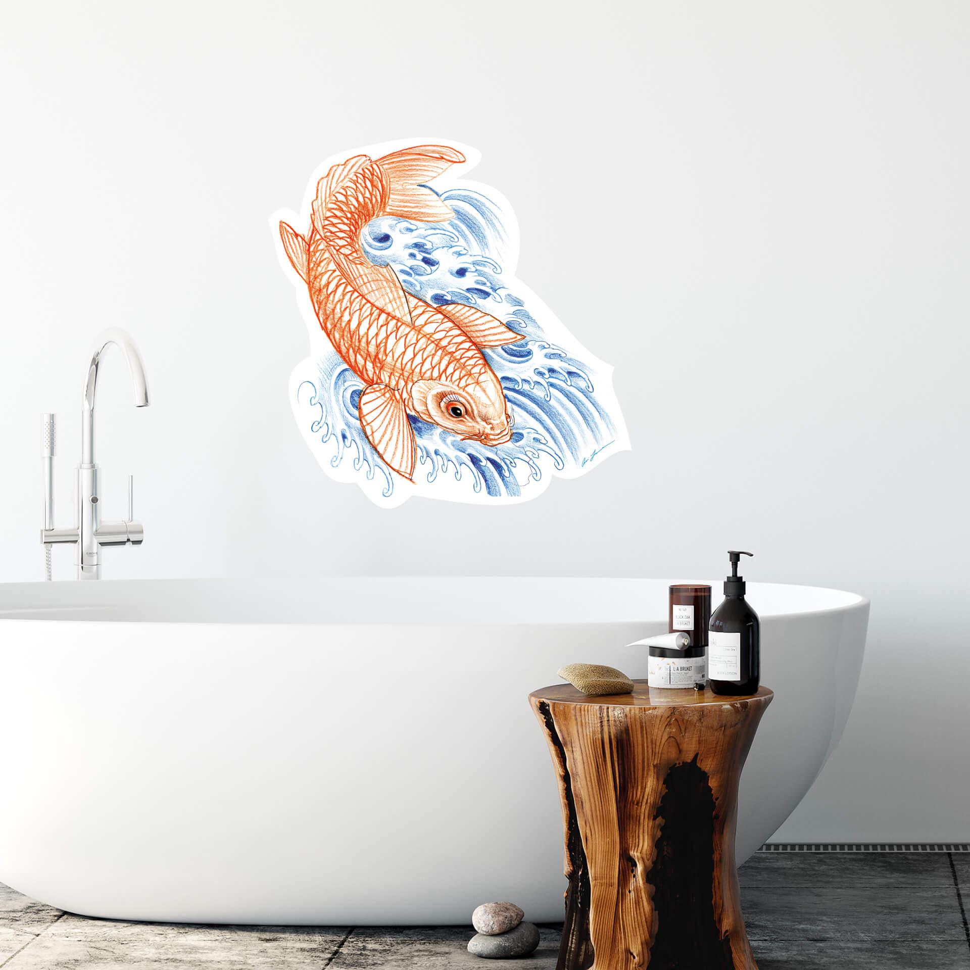 Sticker mural - Miami Ink - Carpe japonaise