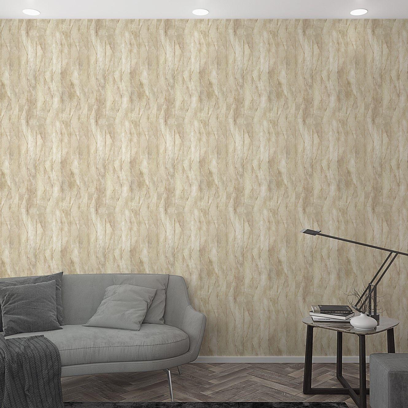 Fototapet med grafisk mønster, beige tekstur 3,40 x 2,12 m