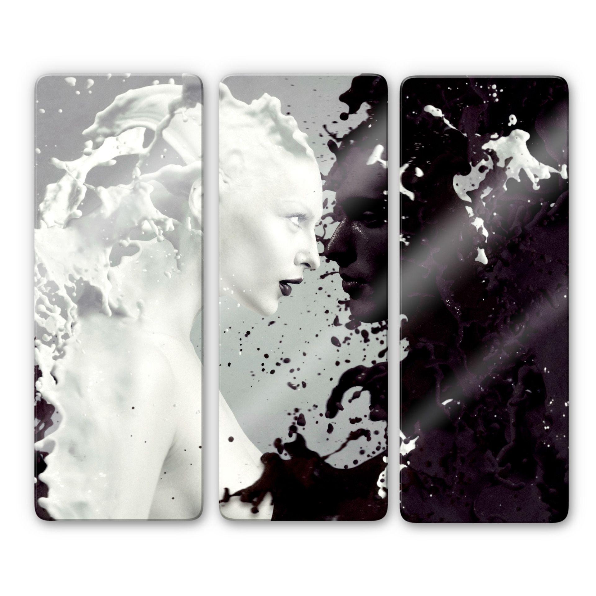 Tableau en verre - Milk & Coffee (3 parties)