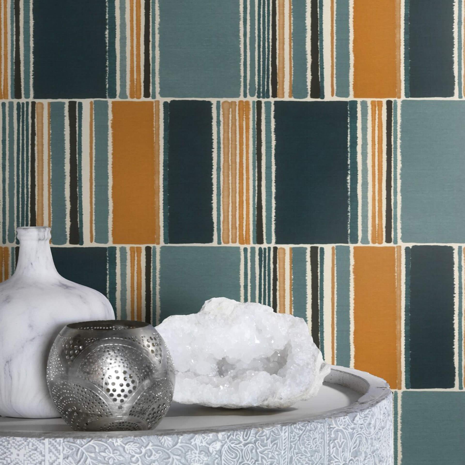 Rasch Papier peint intissé à motifs Florentine III bleu-gris