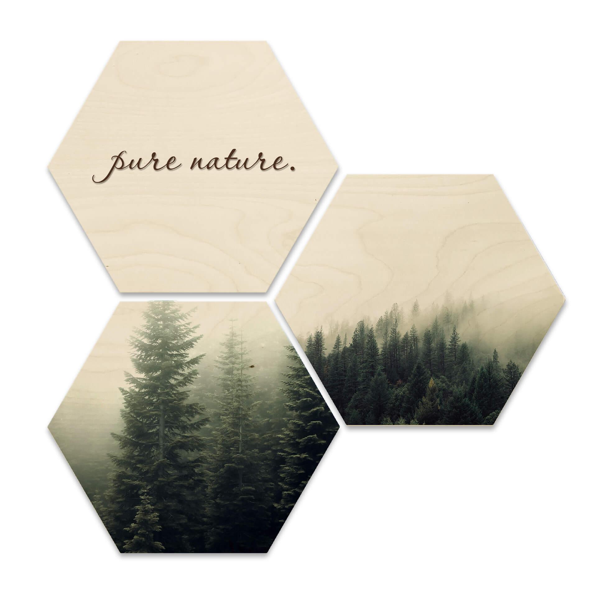 Hexagon hout - Pure Nature
