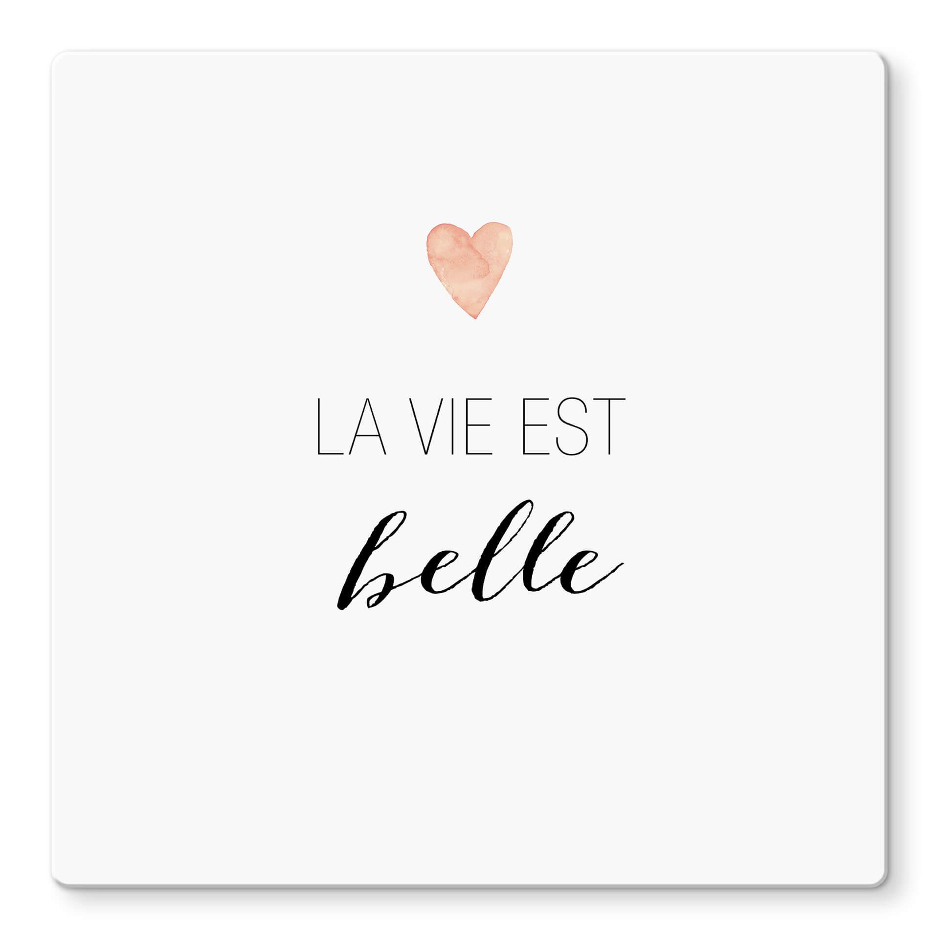 Glasschilderij Confetti & Cream - La vie est belle
