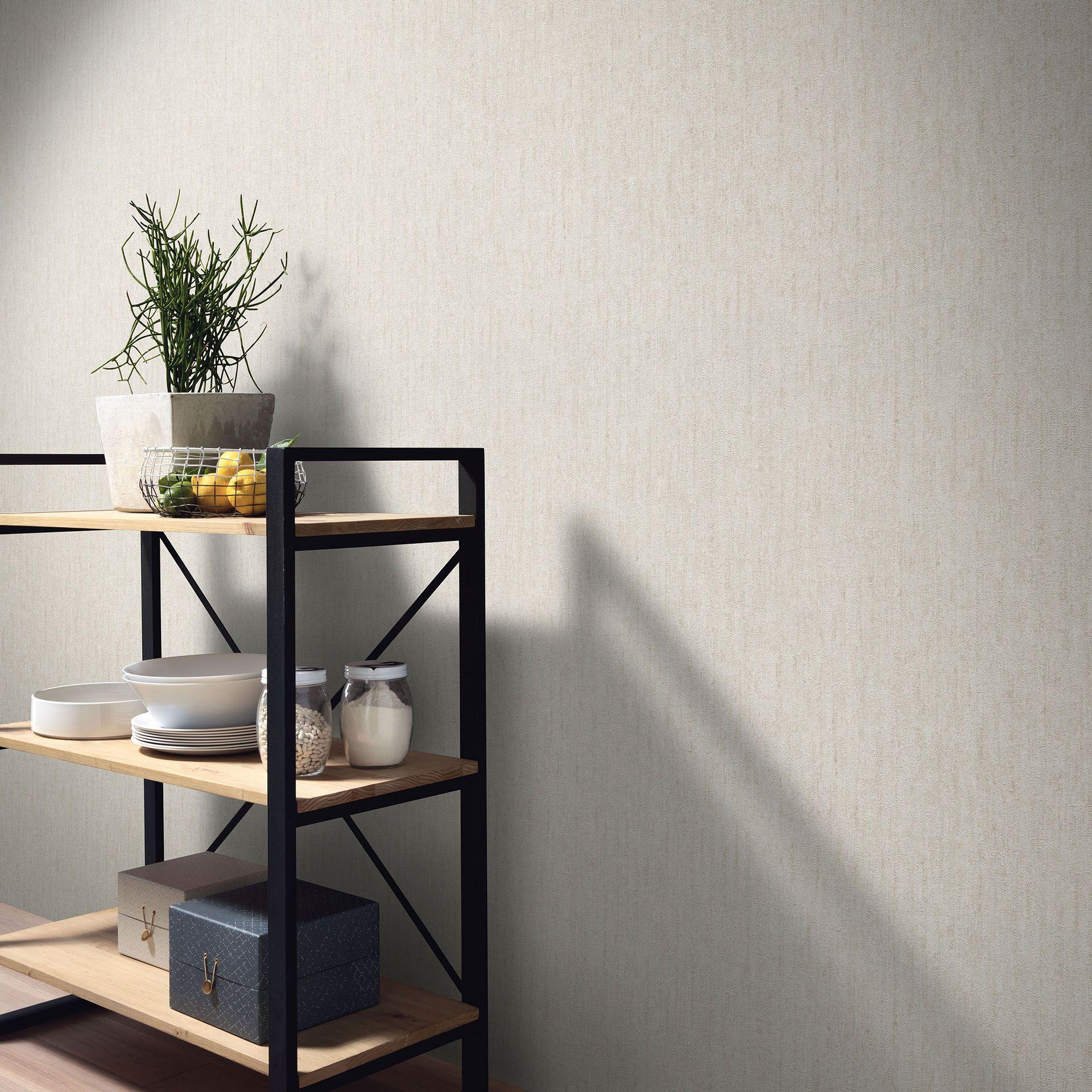 Ikke-vævet tapet, enhedstapet Secret Garden beige