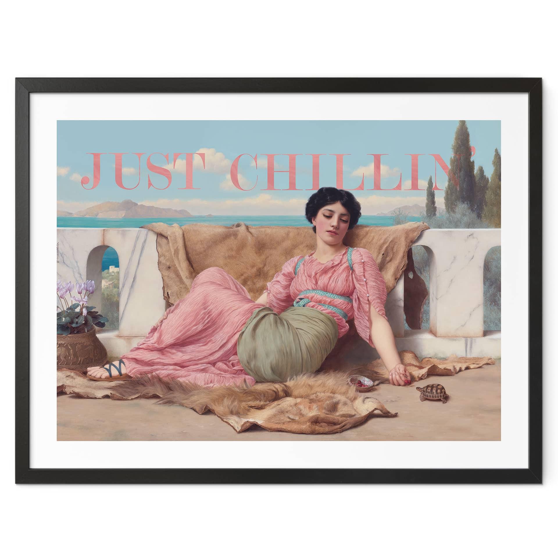 Plakat Just Chillin - Inspireret af John William Godward
