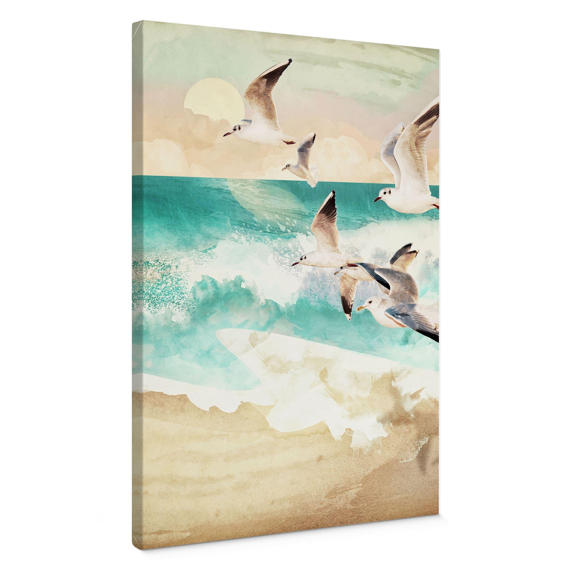 Lienzo gaviotas en la playa - SpaceFrog Designs