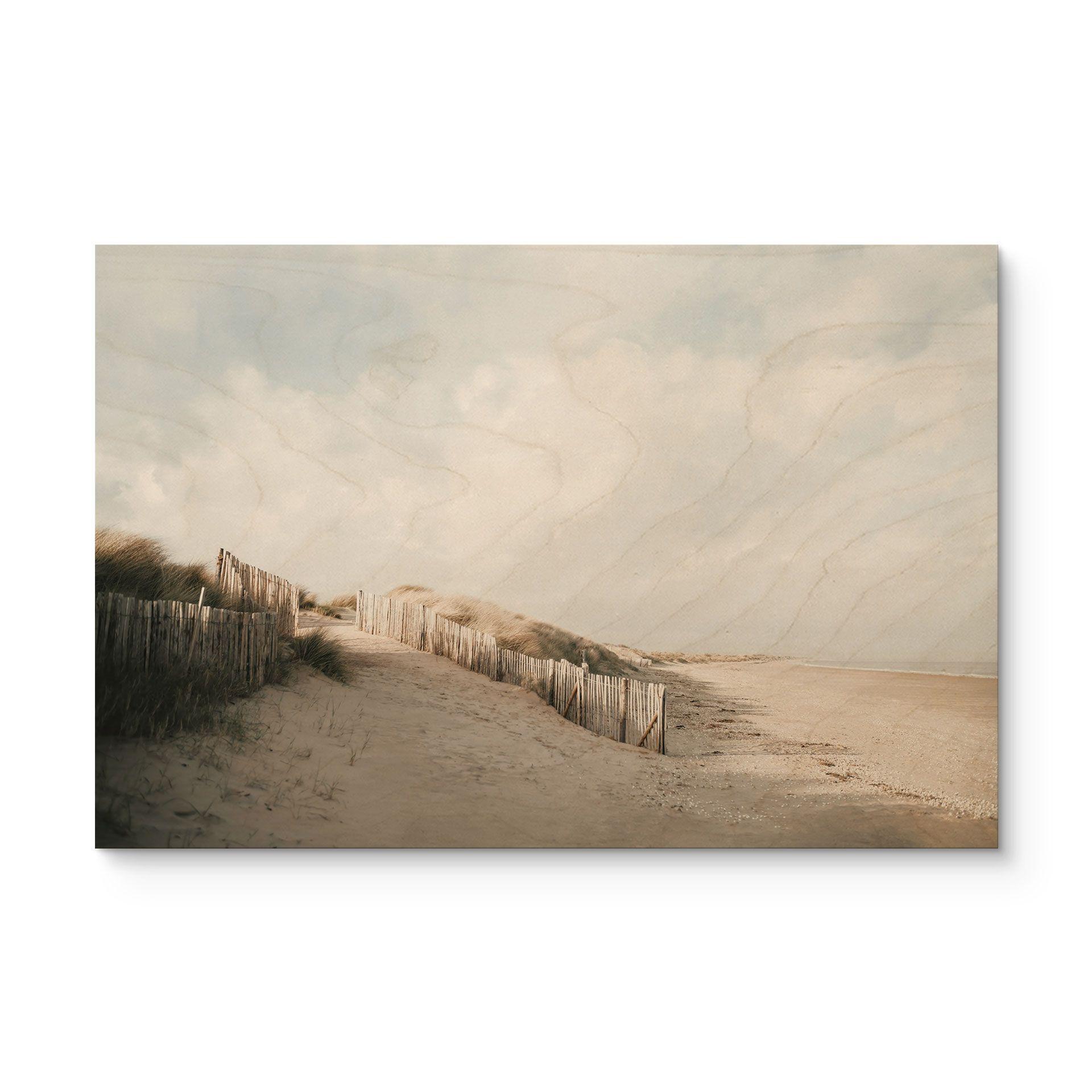 Cuadro de madera paisaje de dunas en el Mar del Norte - Annie