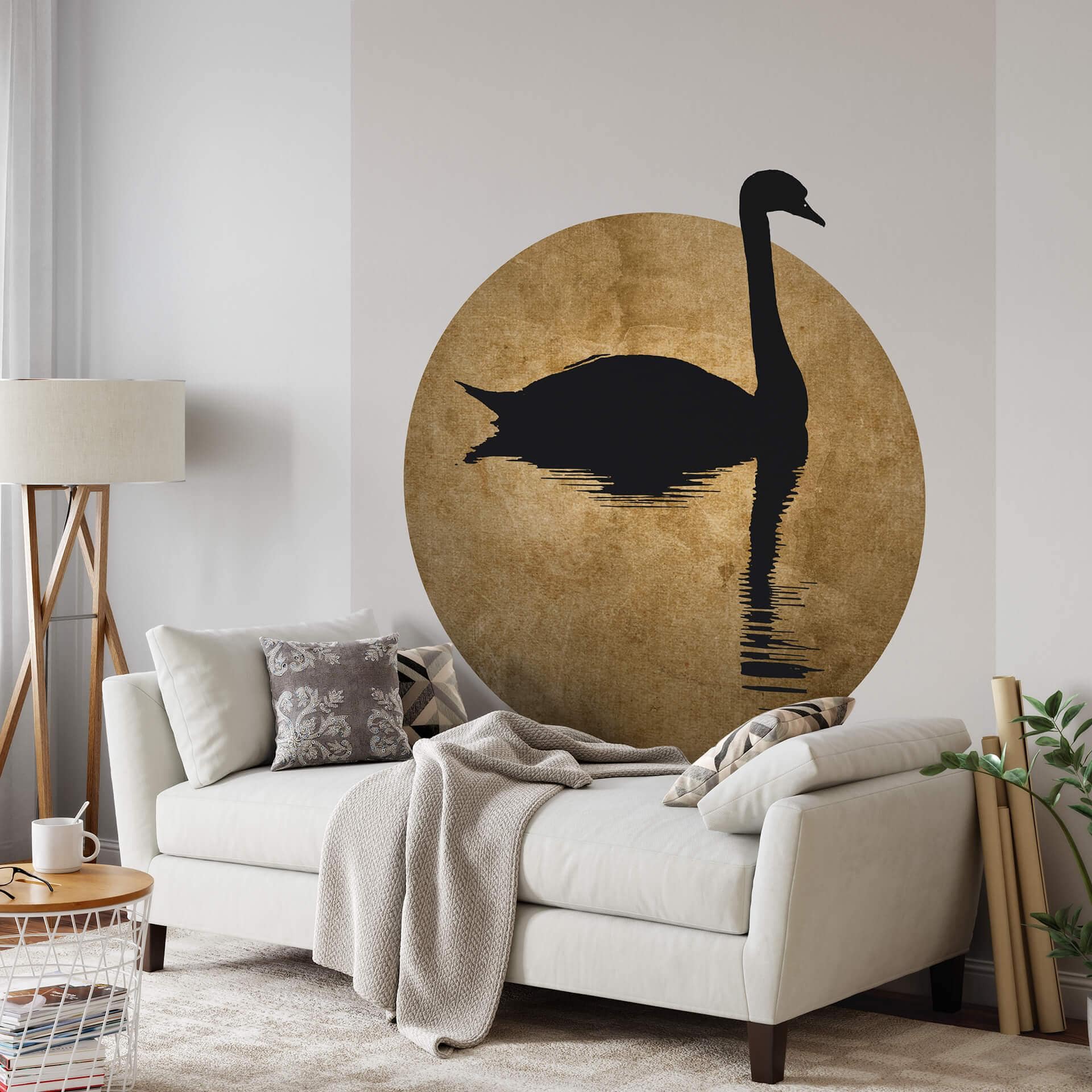 Papier peint photo Kubistika - Le lac des cygnes 192x260 cm