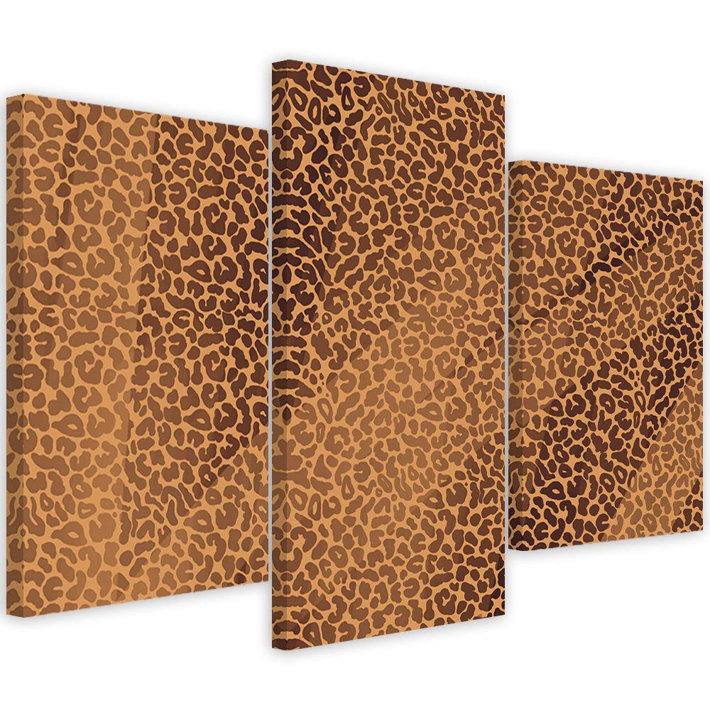 3 stykke lærredsprint, Leopard Leopard Pels Patches Mønster