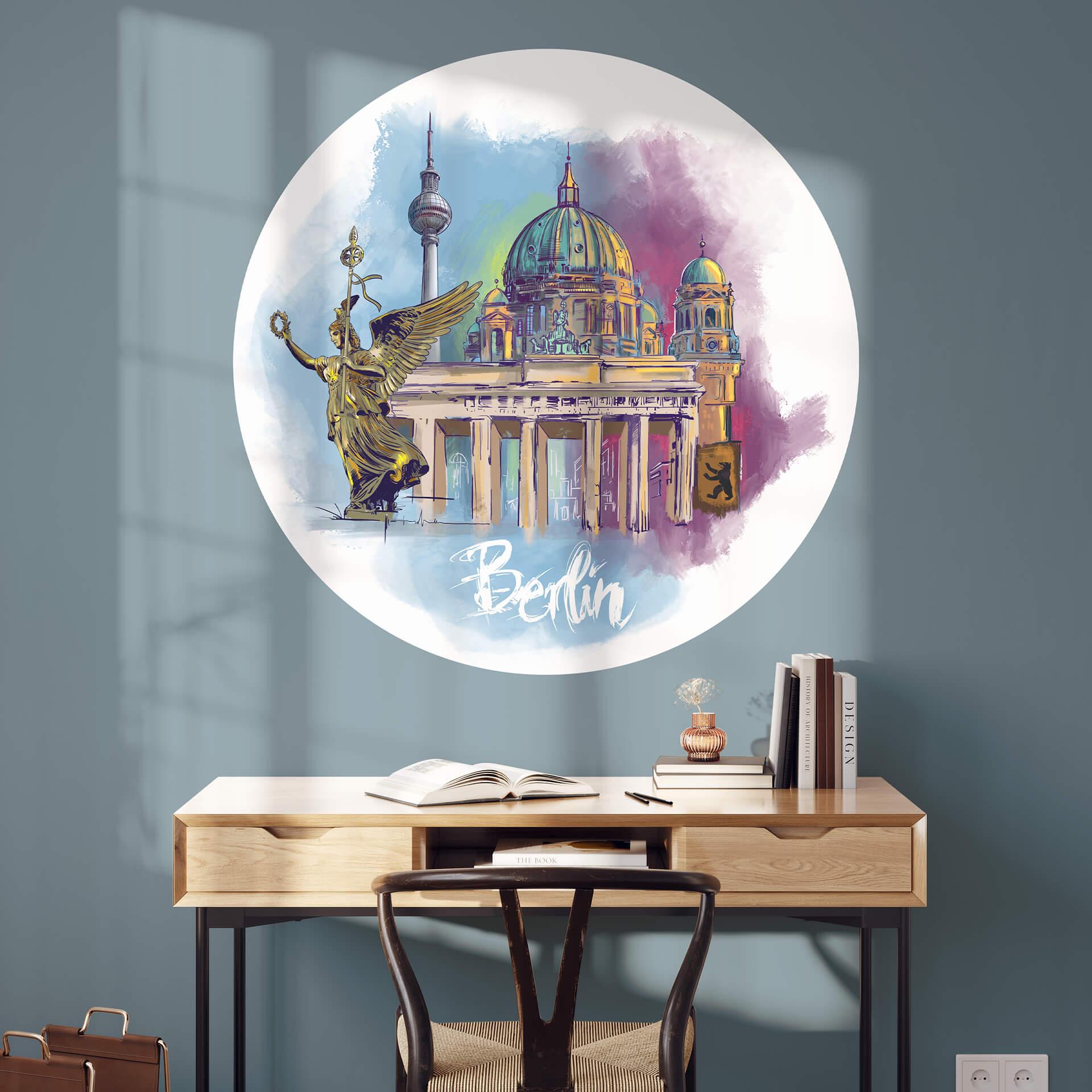 Vinilo decorativo Berlín - Redondo - Love your City