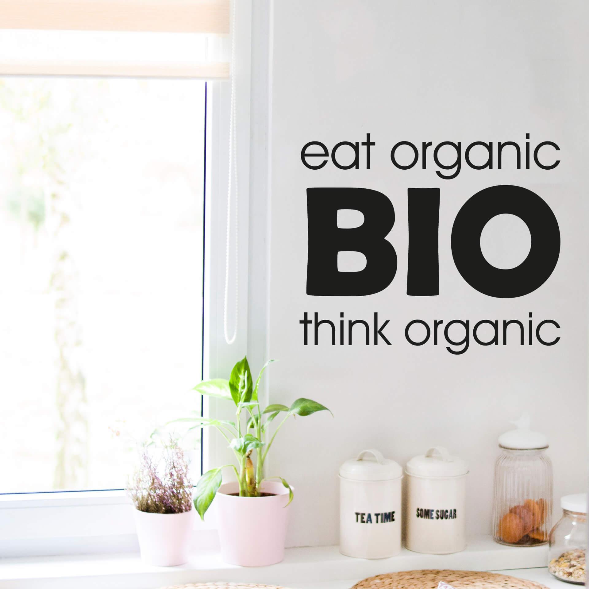 Sticker mural - Eat organic Think organic