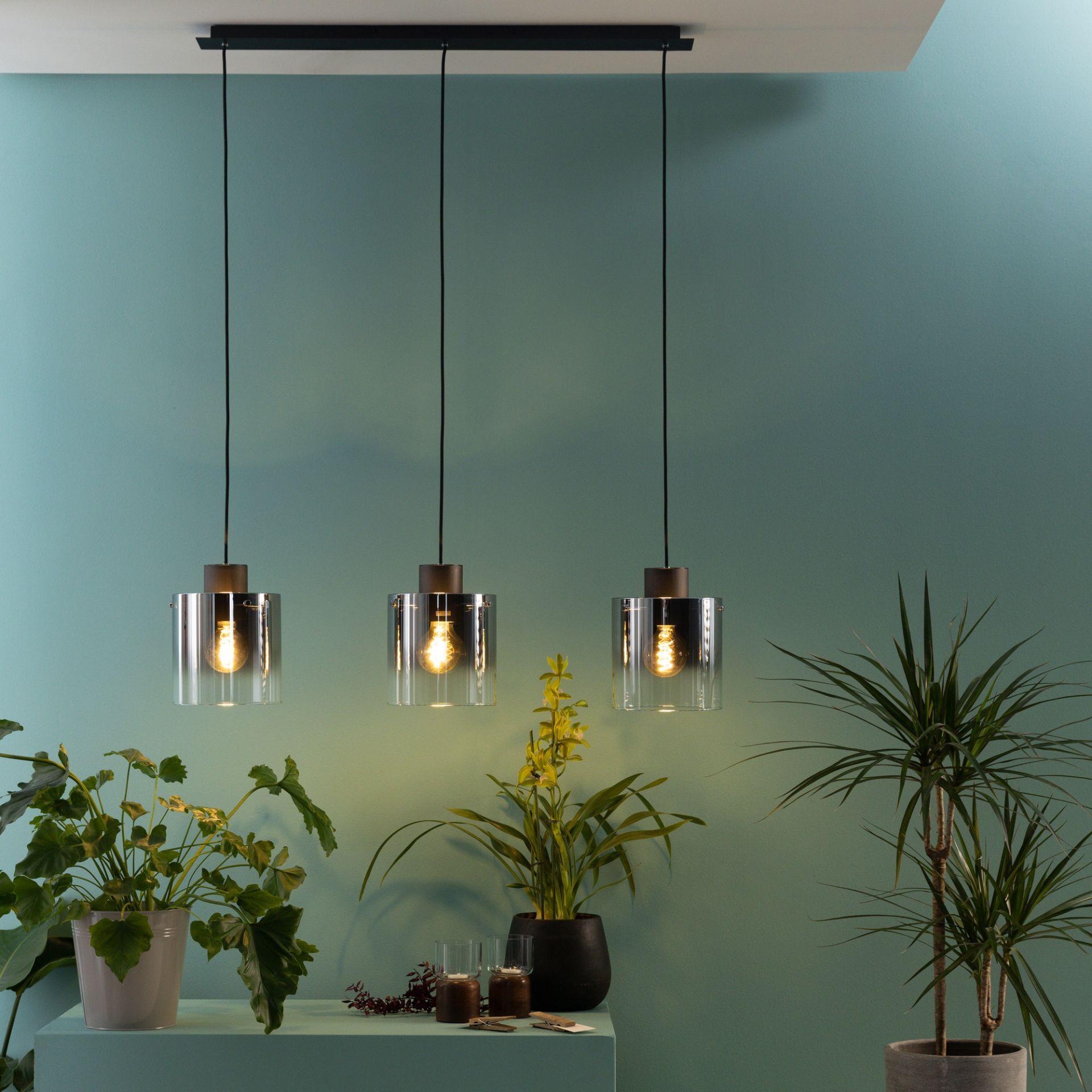 Pendelleuchte Benett, braun, 122 x 90 cm, Glas Pendelleuchte
