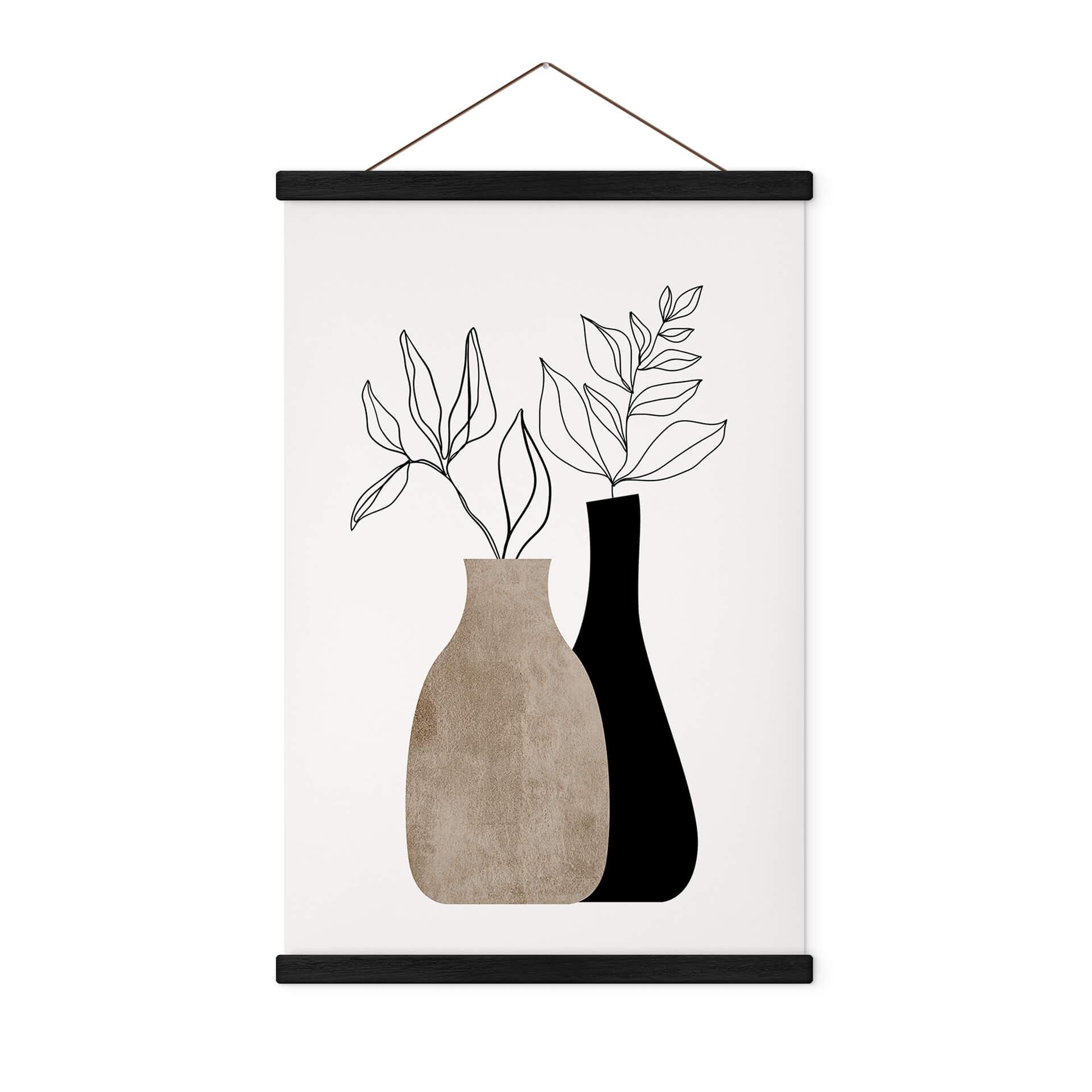 Póster de tela Kubistika - Plantas minimalistas