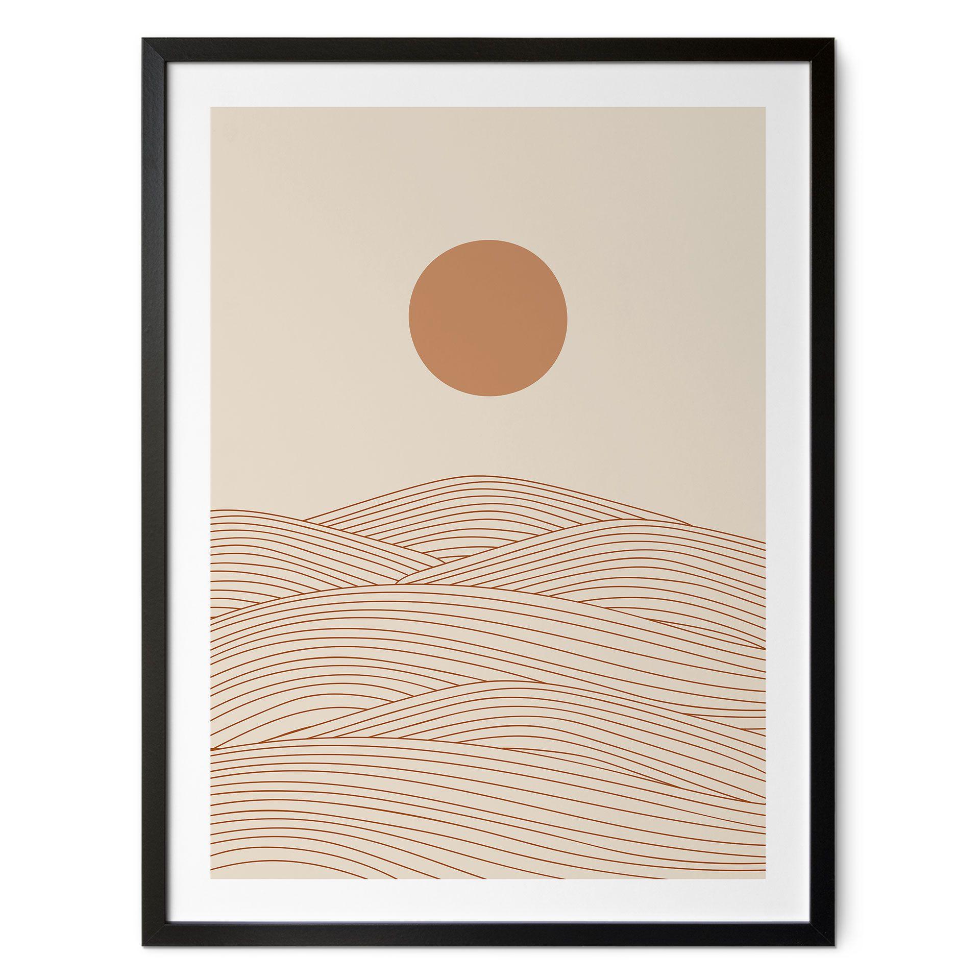 Póster Amanecer en el desierto abstracto - Playell