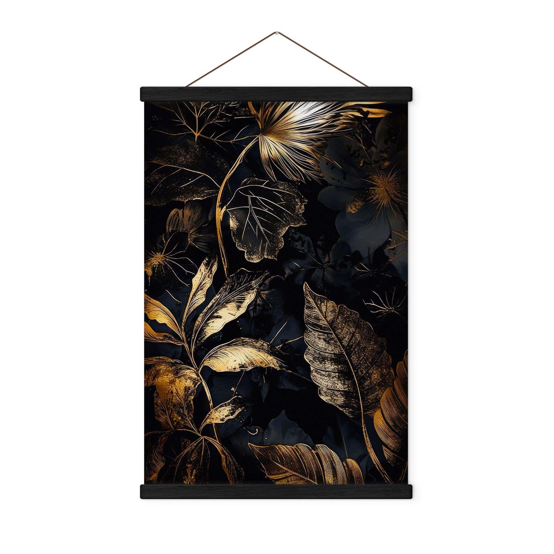 Póster de tela Plantas en la noche - Jaszke