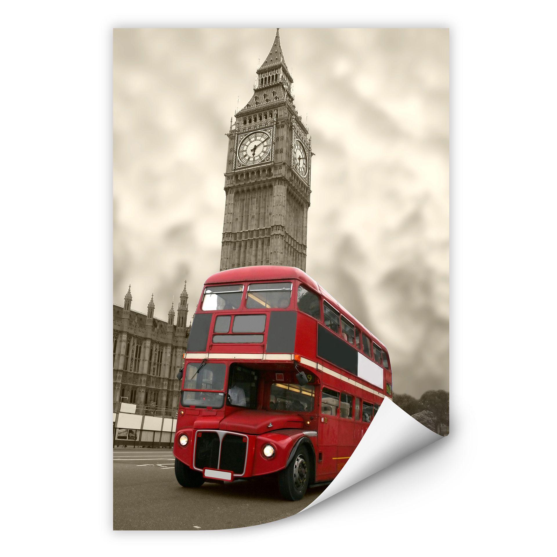 Zelfklevende Poster - Visit Londen